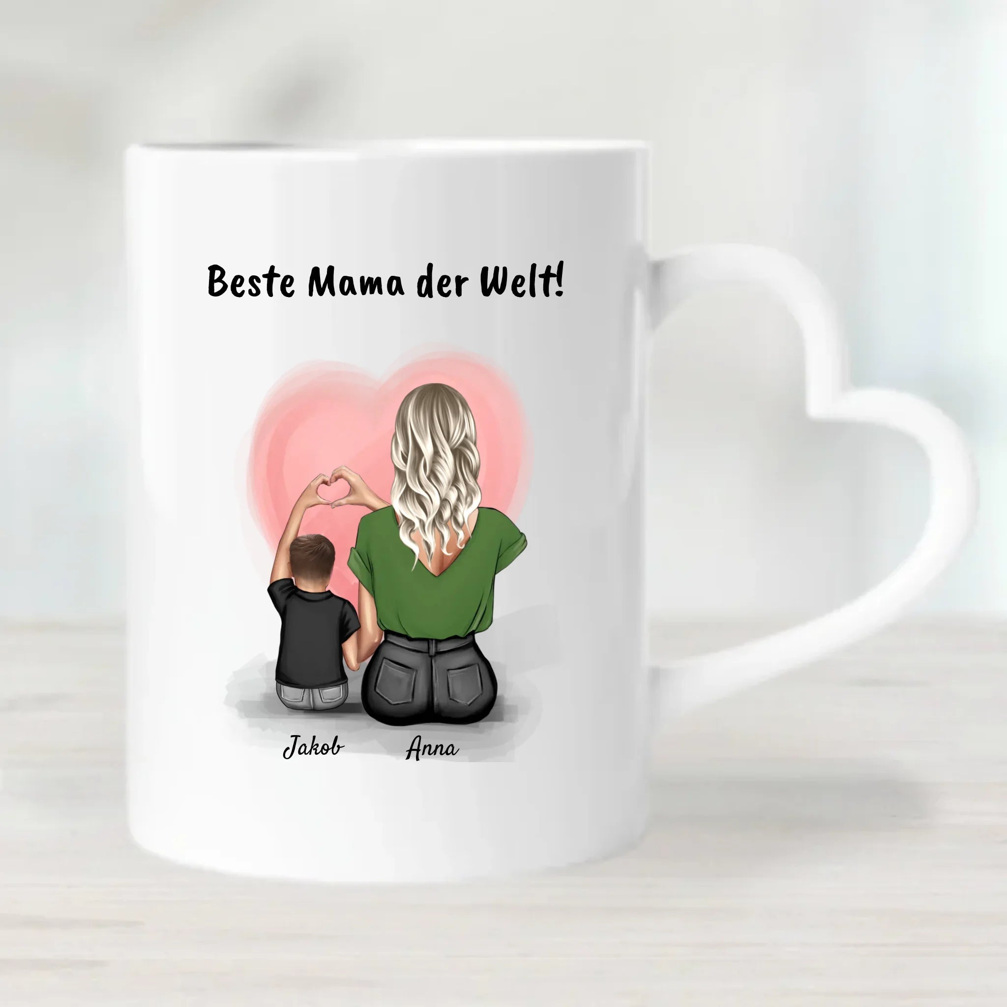 Tasse kleiner Sohn und Mutter Bild Geschenk - Cantty
