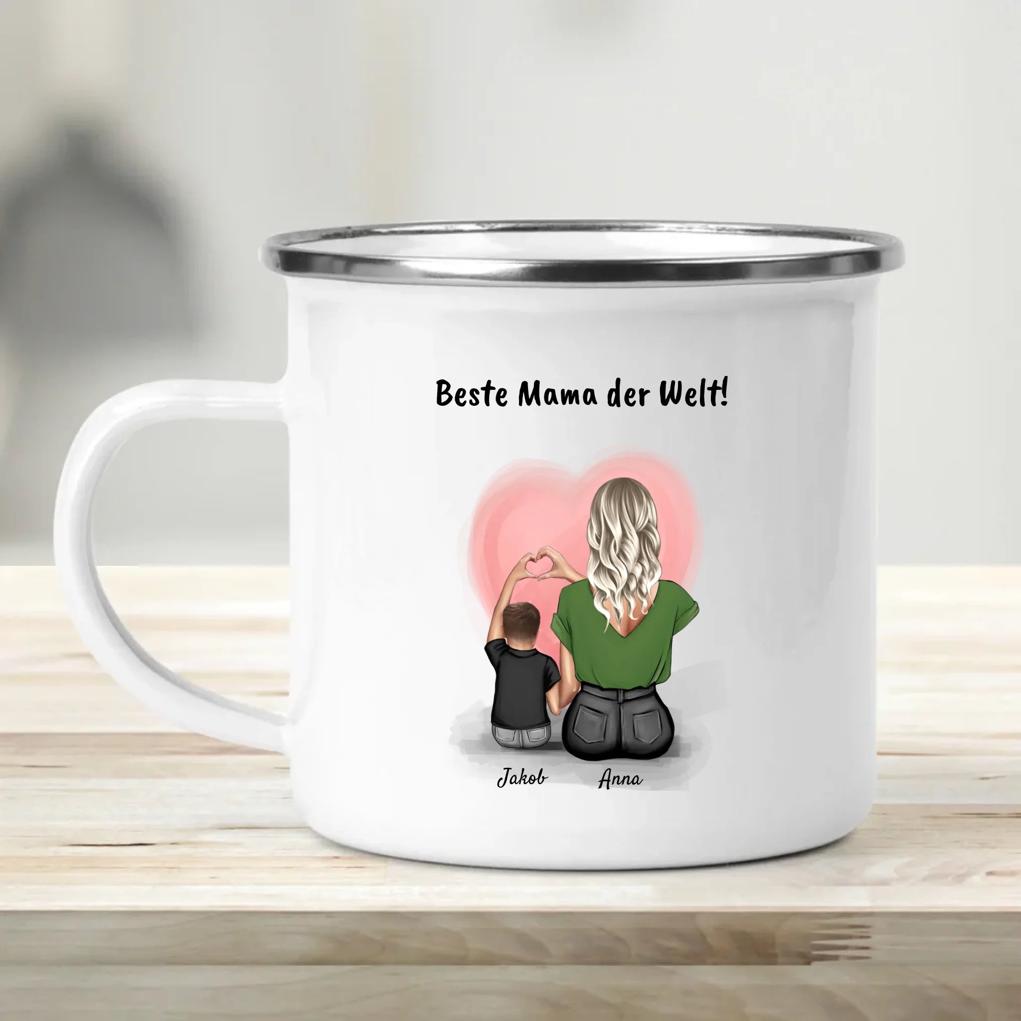 Tasse kleiner Sohn und Mutter Bild Geschenk - Cantty