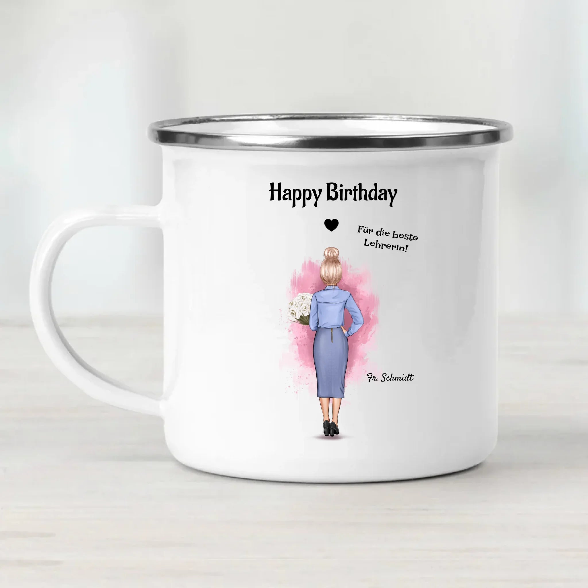 Tasse Lehrerin Illustration Geschenk mit Namen - Cantty