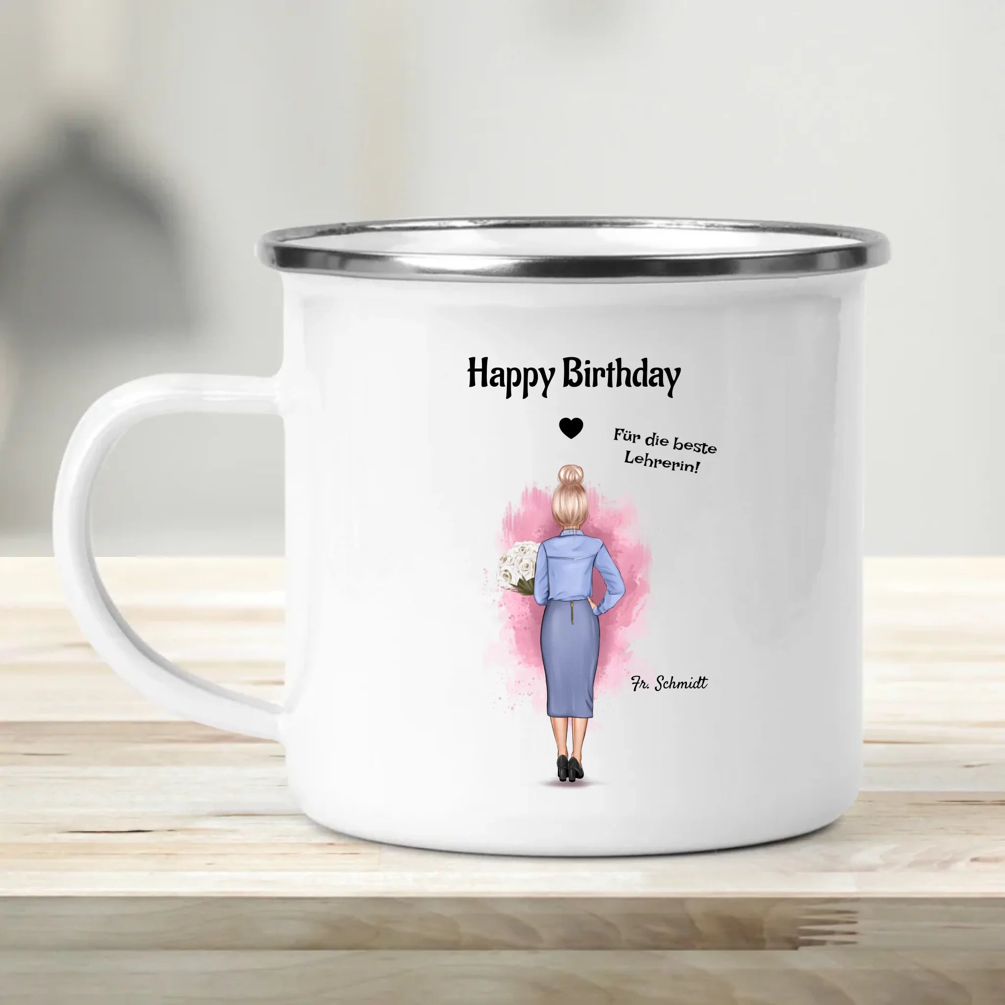 Tasse Lehrerin Illustration Geschenk mit Namen - Cantty