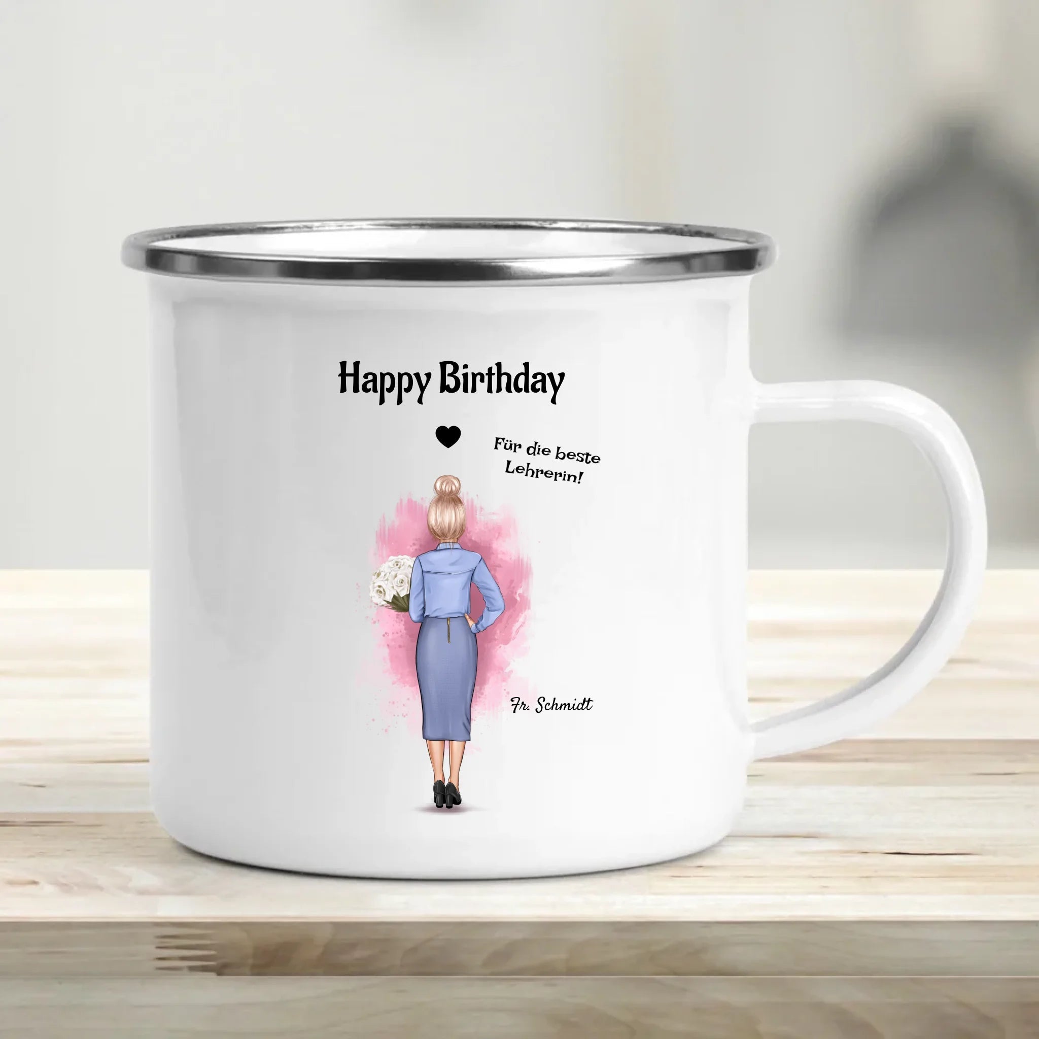 Tasse Lehrerin Illustration Geschenk mit Namen - Cantty