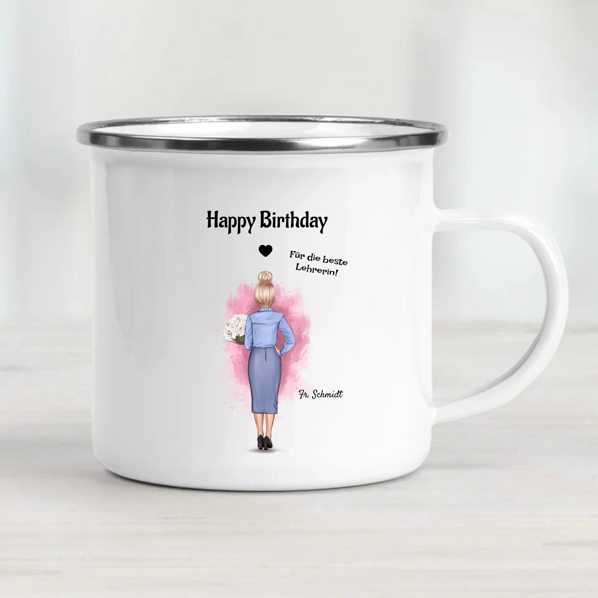 Tasse Lehrerin Illustration Geschenk mit Namen - Cantty