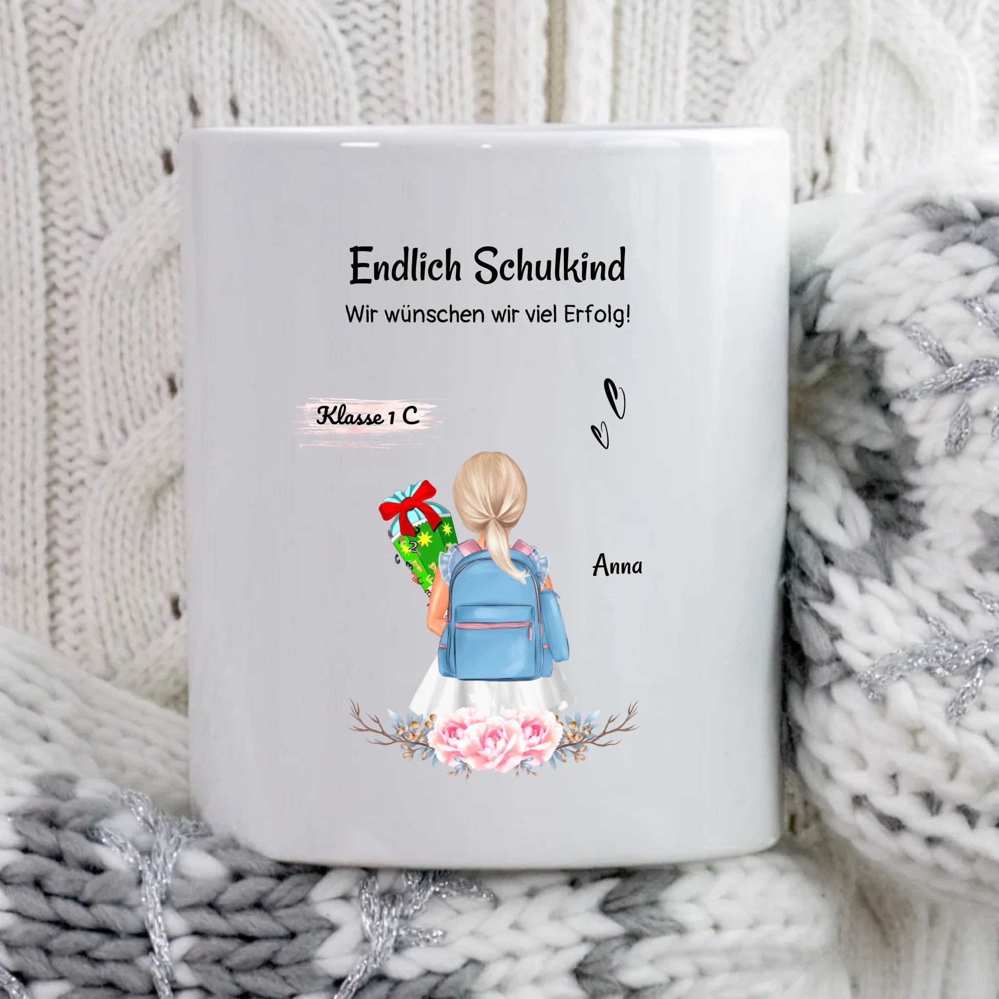 Tasse Mädchen Einschulung Geschenk Schulkind - Cantty