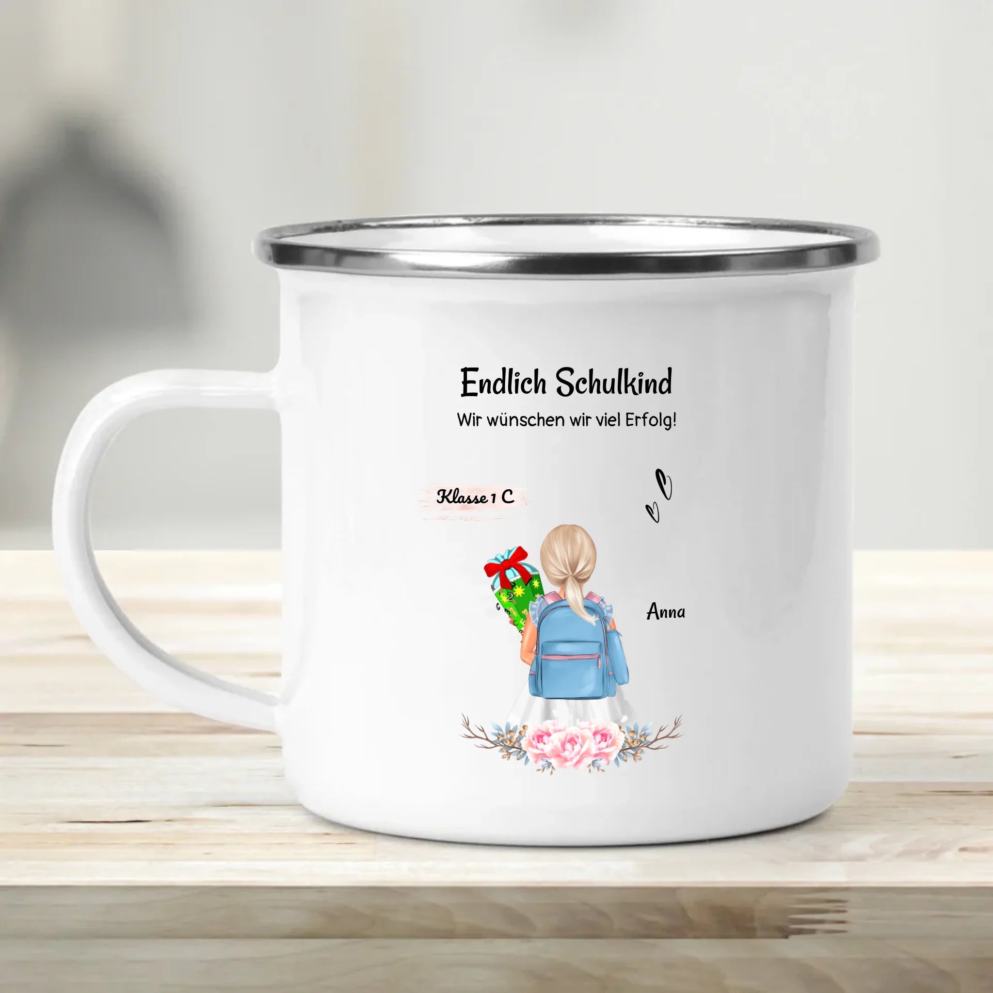 Tasse Mädchen Einschulung Geschenk Schulkind - Cantty