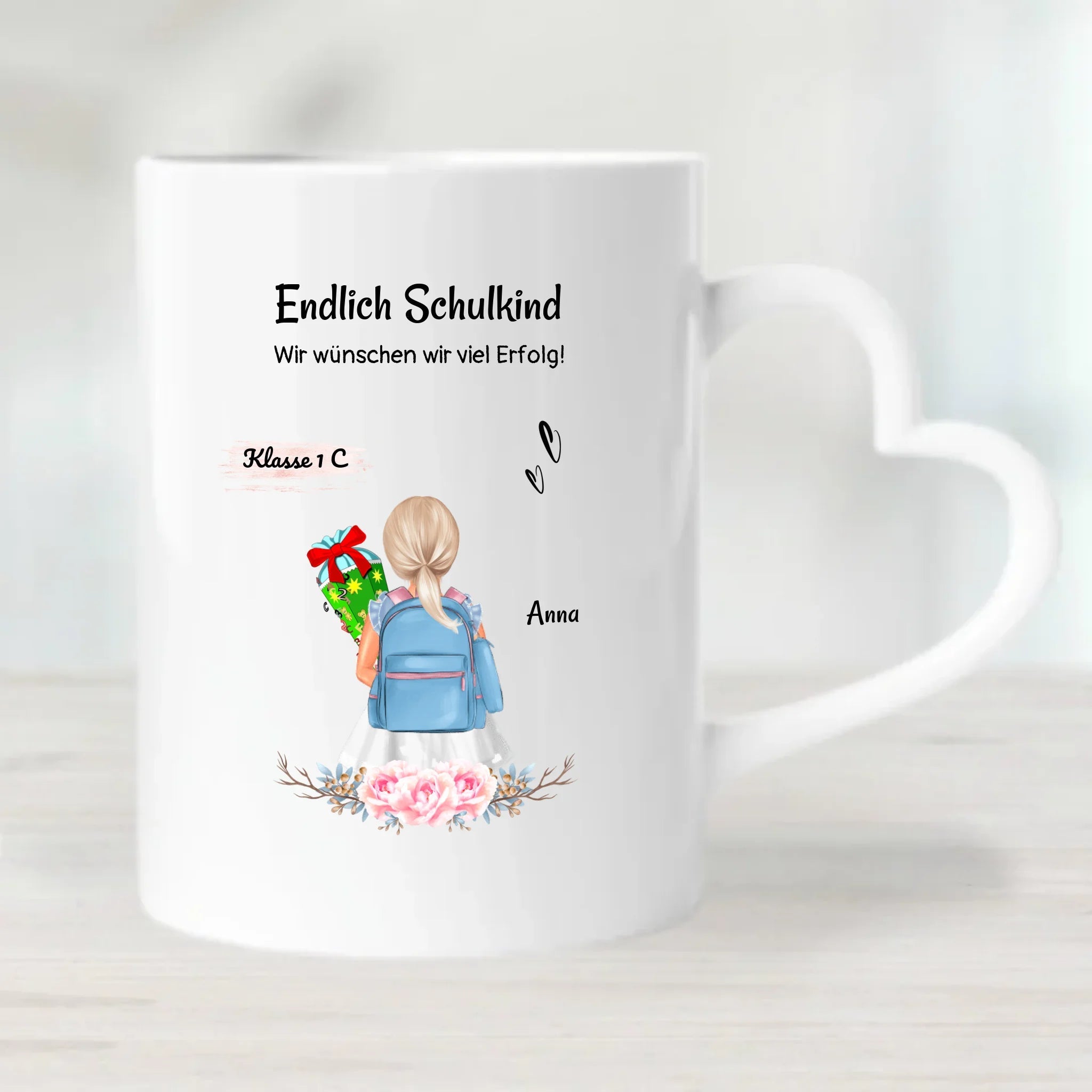 Tasse Mädchen Einschulung Geschenk Schulkind - Cantty