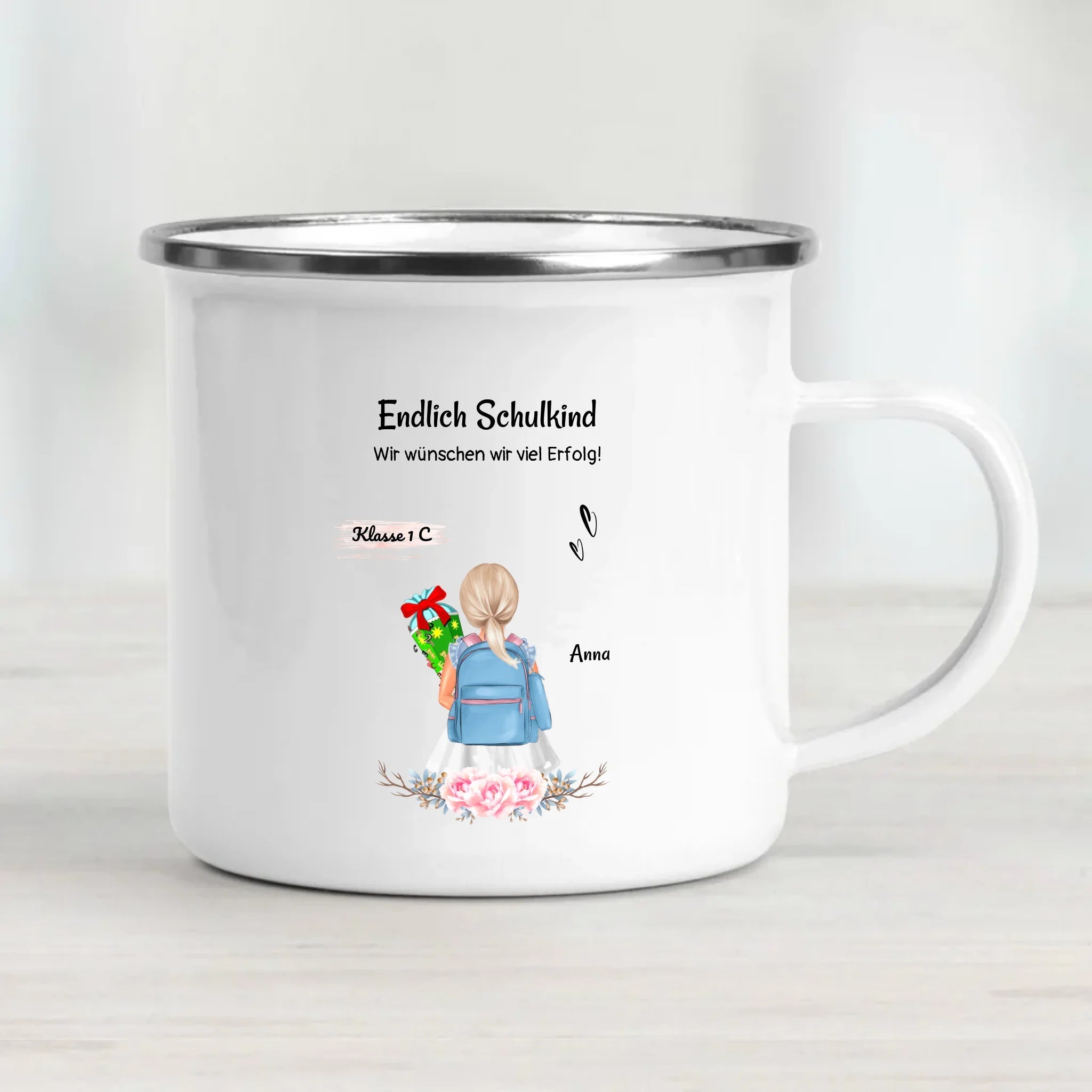 Tasse Mädchen Einschulung Geschenk Schulkind - Cantty