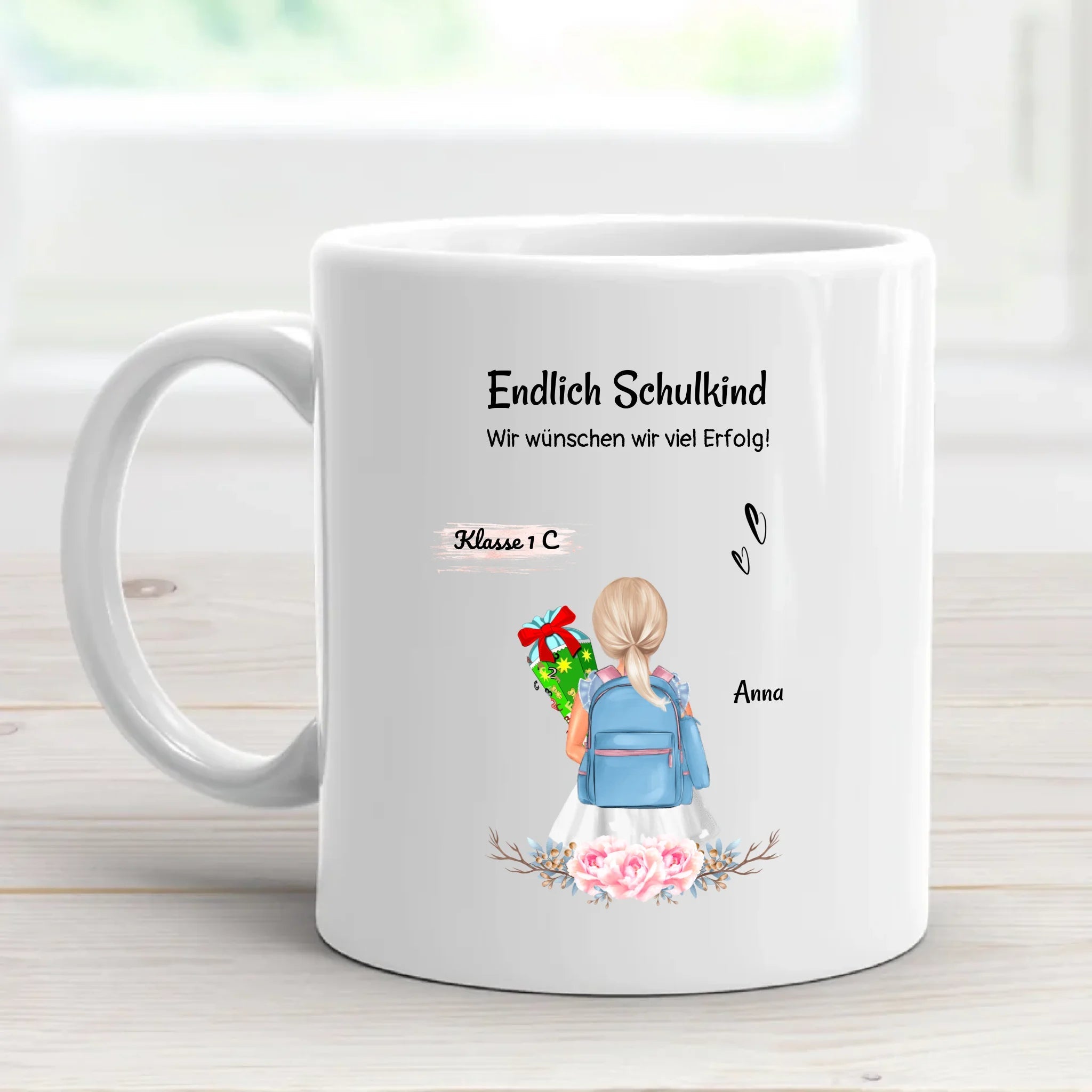 Tasse Mädchen Einschulung Geschenk Schulkind - Cantty
