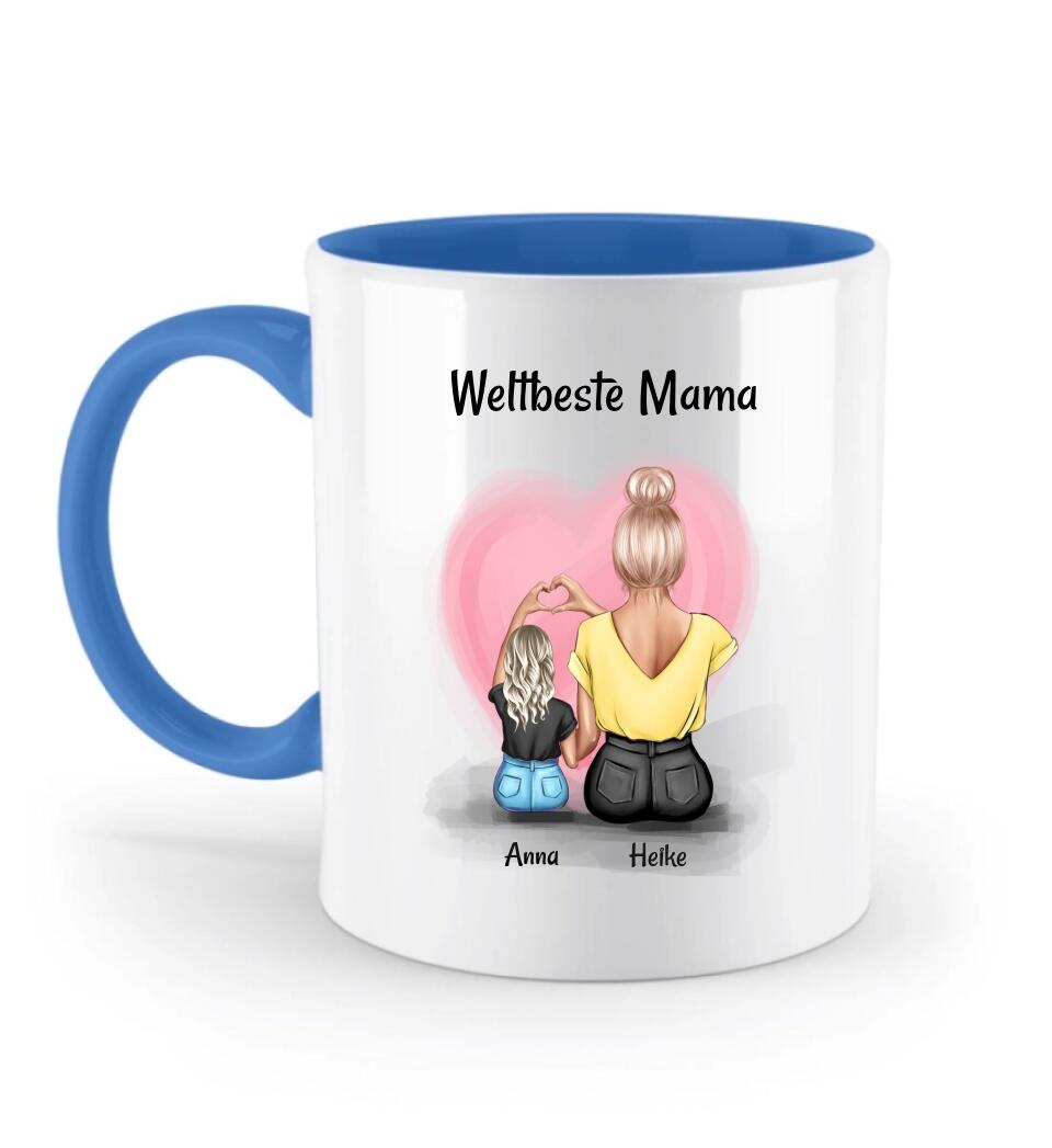 Tasse Mama Tochter Illustration Geschenk - Cantty