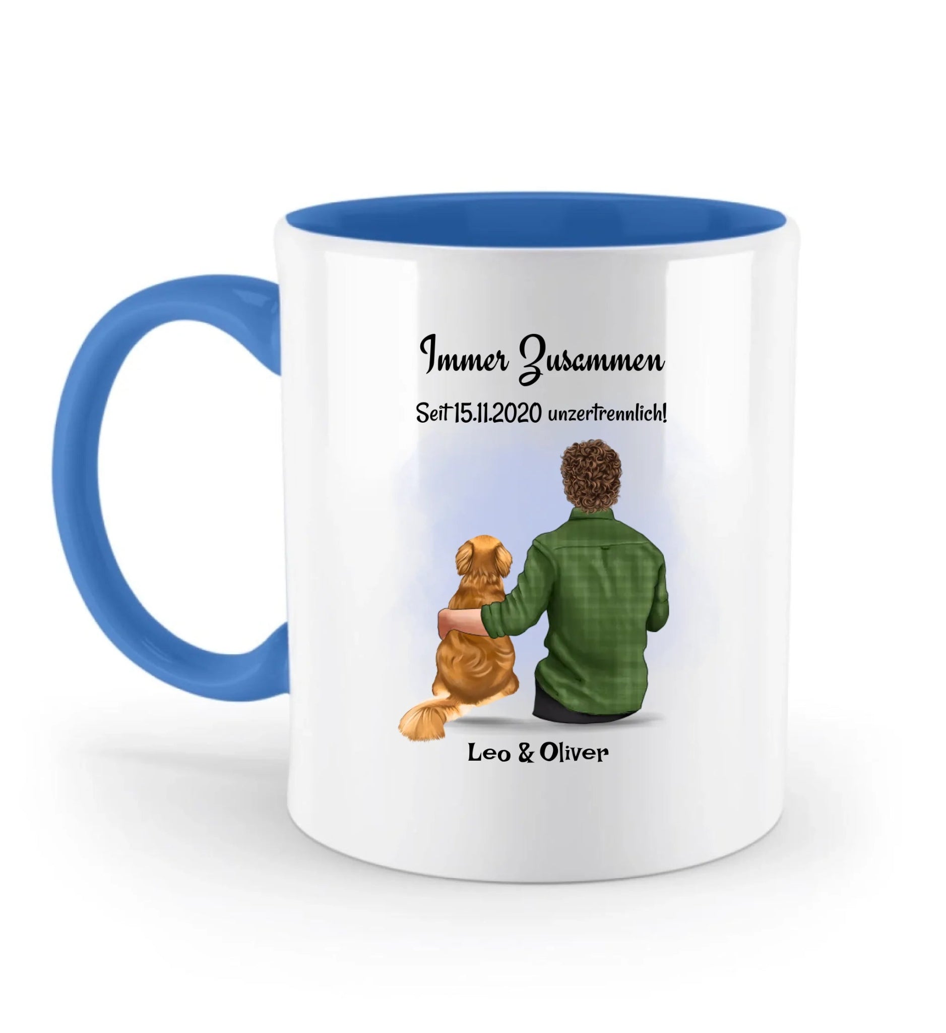 Tasse Mann mit Hund Geschenk personalisiert - Cantty