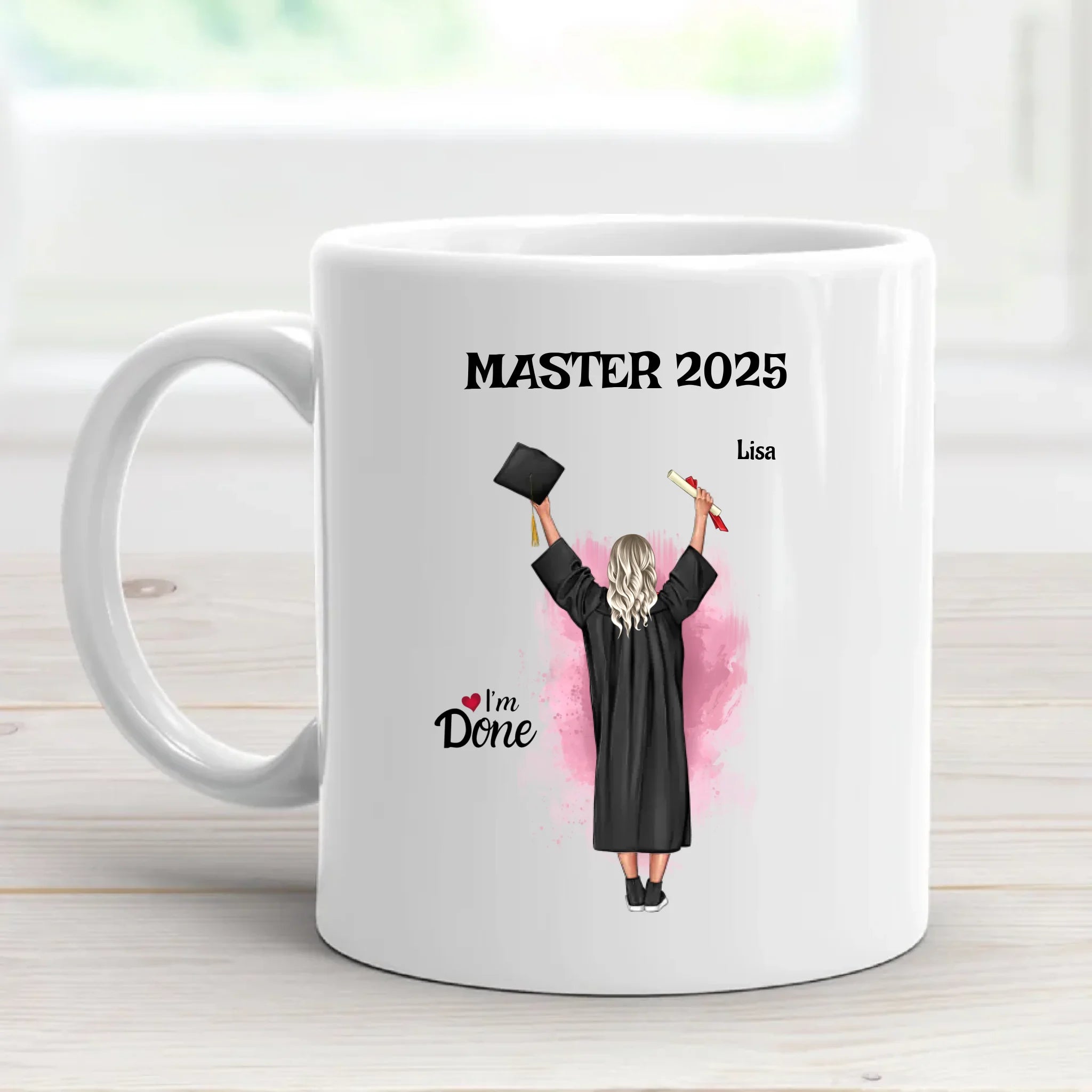 Tasse Master Abschlussgeschenk Mädchen personalisiert - Cantty