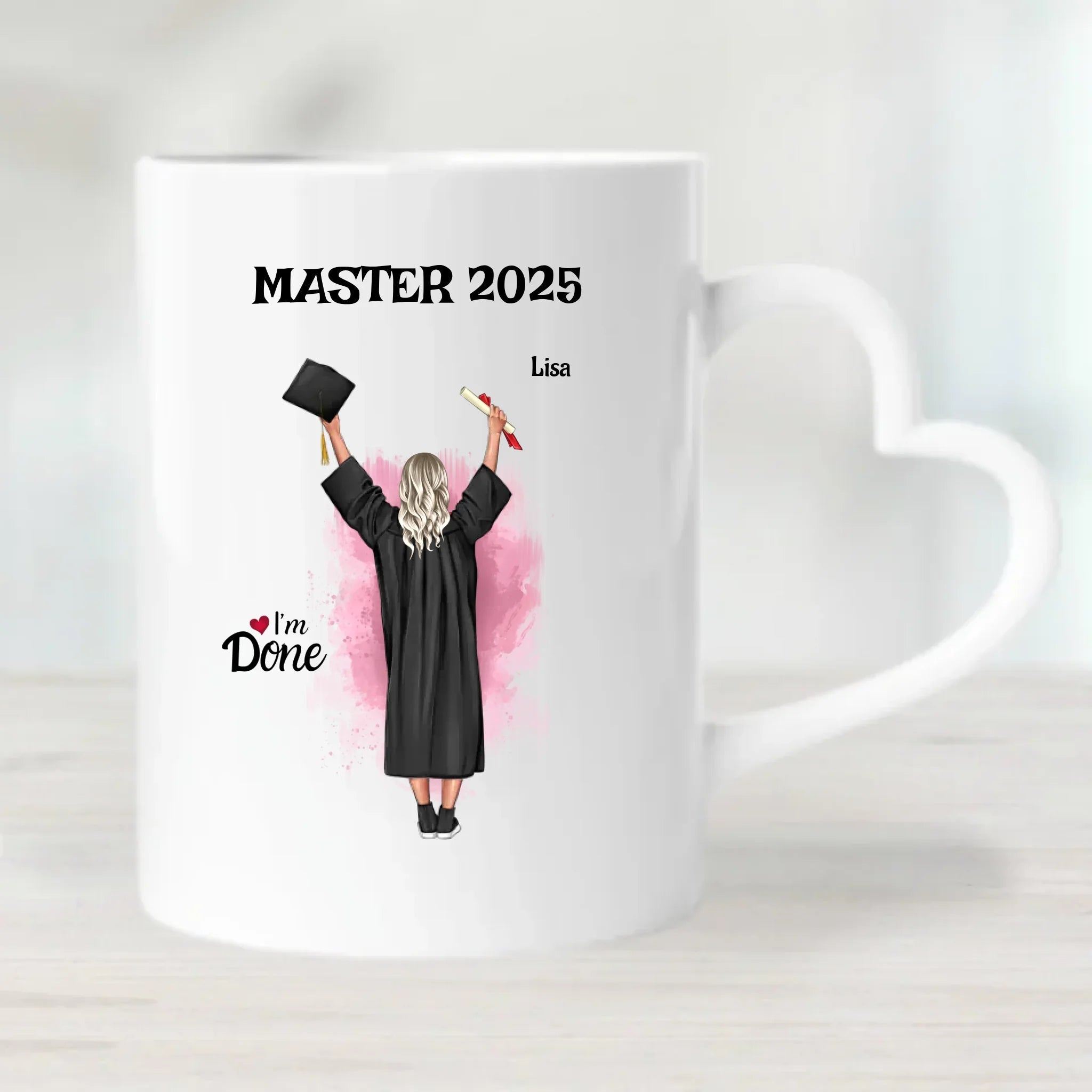 Tasse Master Abschlussgeschenk Mädchen personalisiert - Cantty