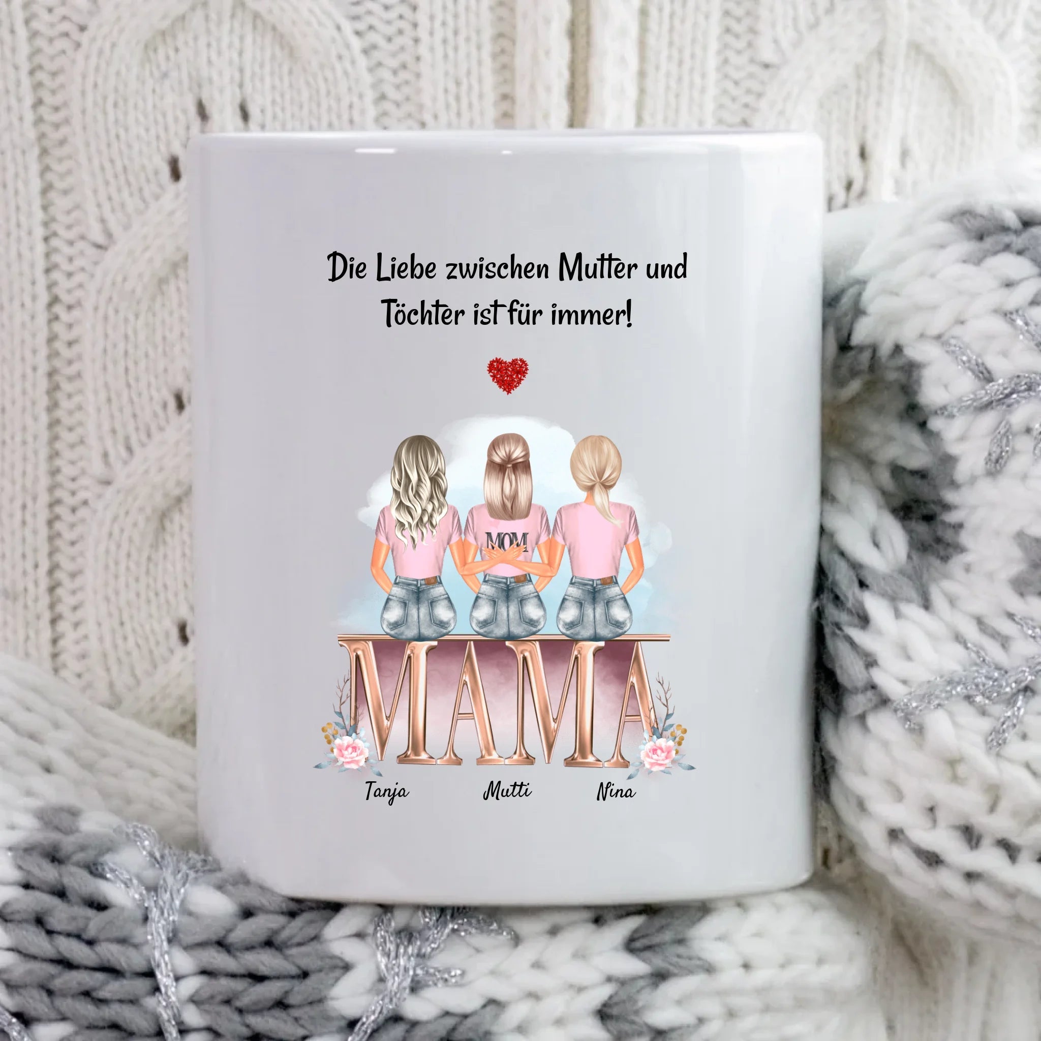 Tasse Mutter 2 Töchter Geschenk - Cantty