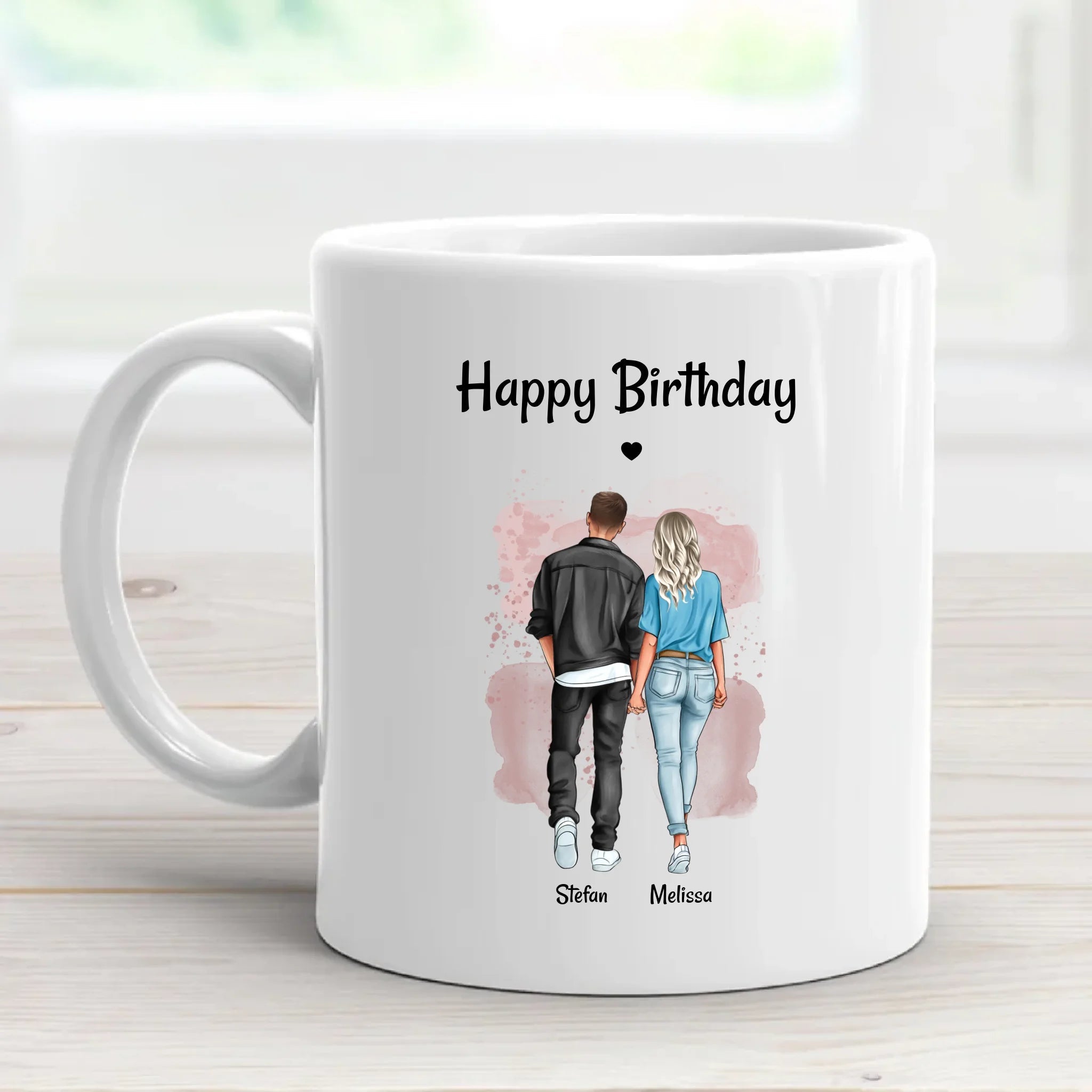 Tasse Paar Geburtstagsgeschenk Bild personalisiert - Cantty
