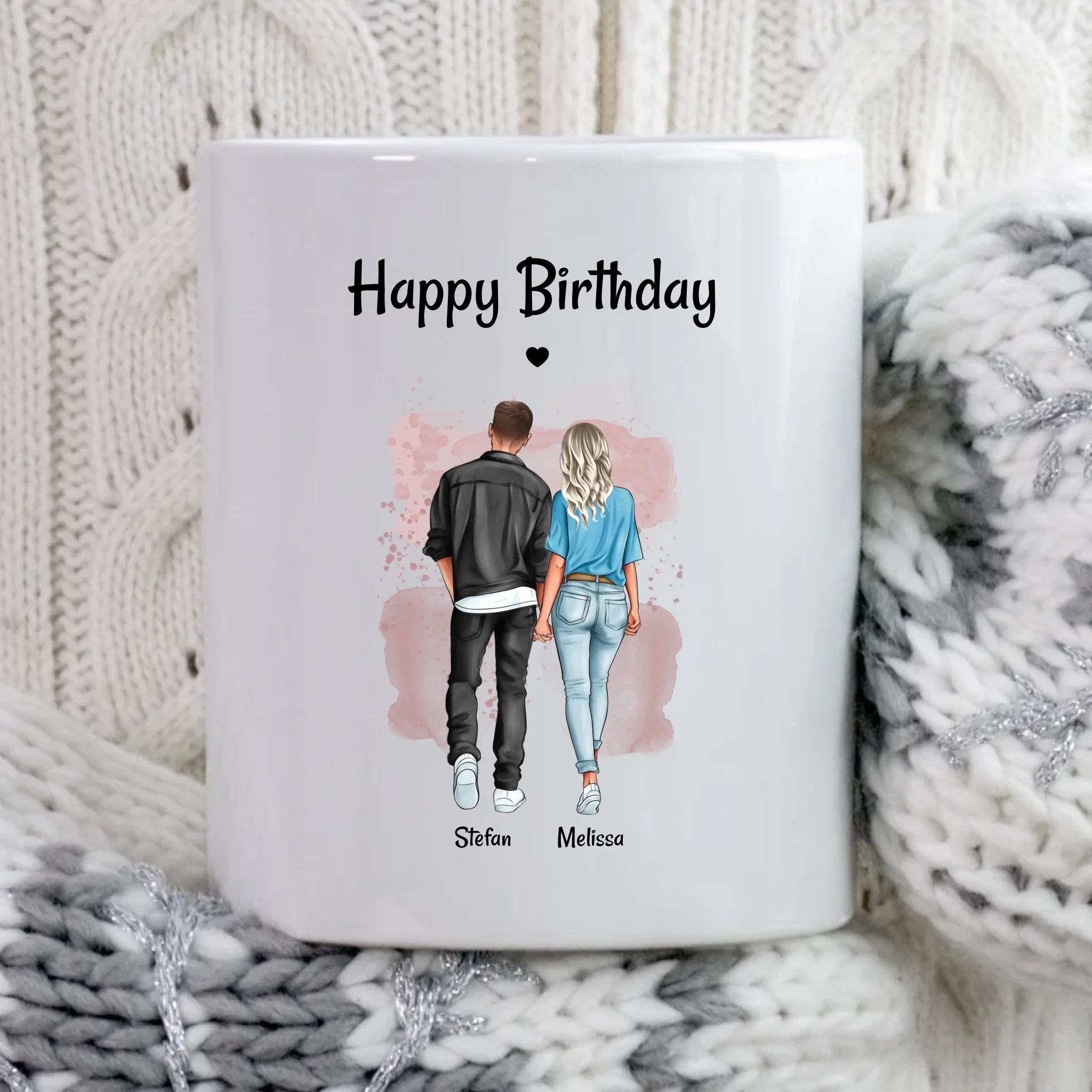 Tasse Paar Geburtstagsgeschenk Bild personalisiert - Cantty