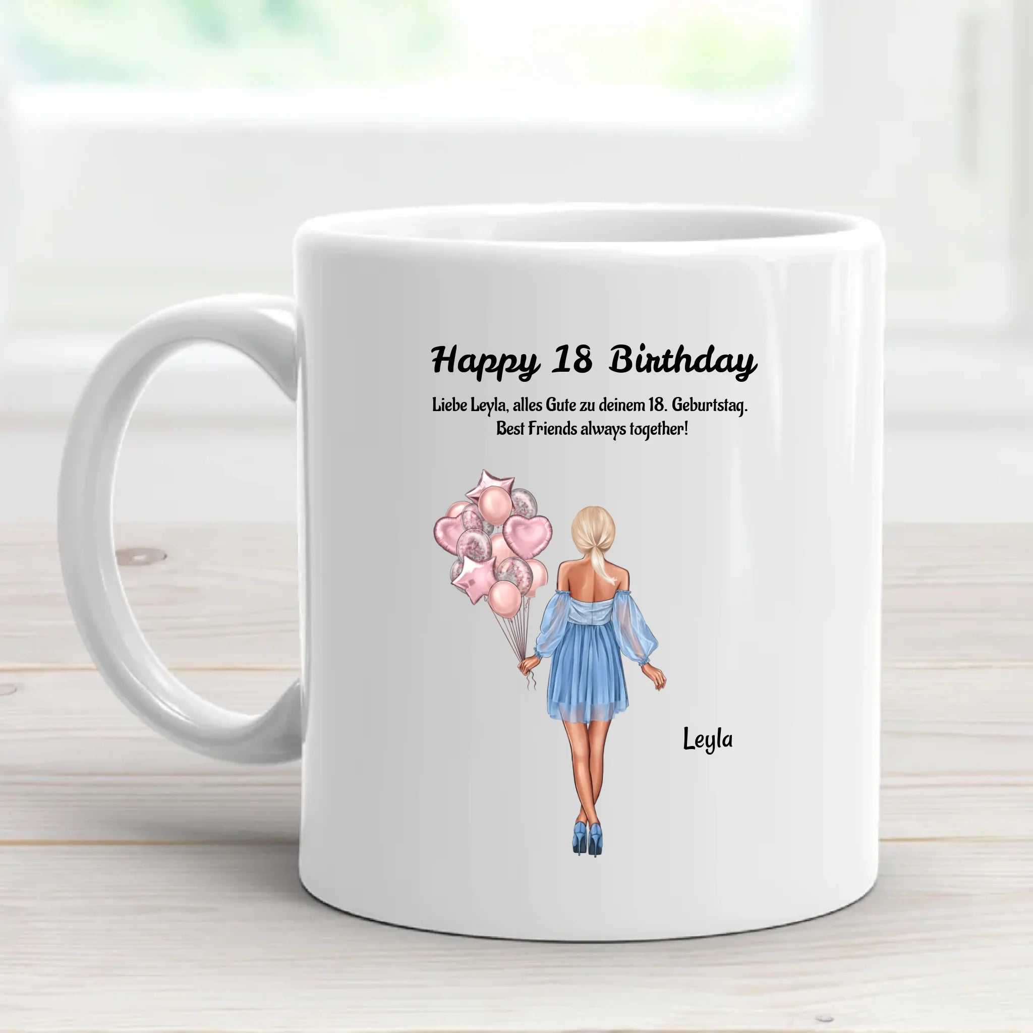 Tasse personalisiert 18 Geburtstag Geschenk Beste Freundin - Cantty