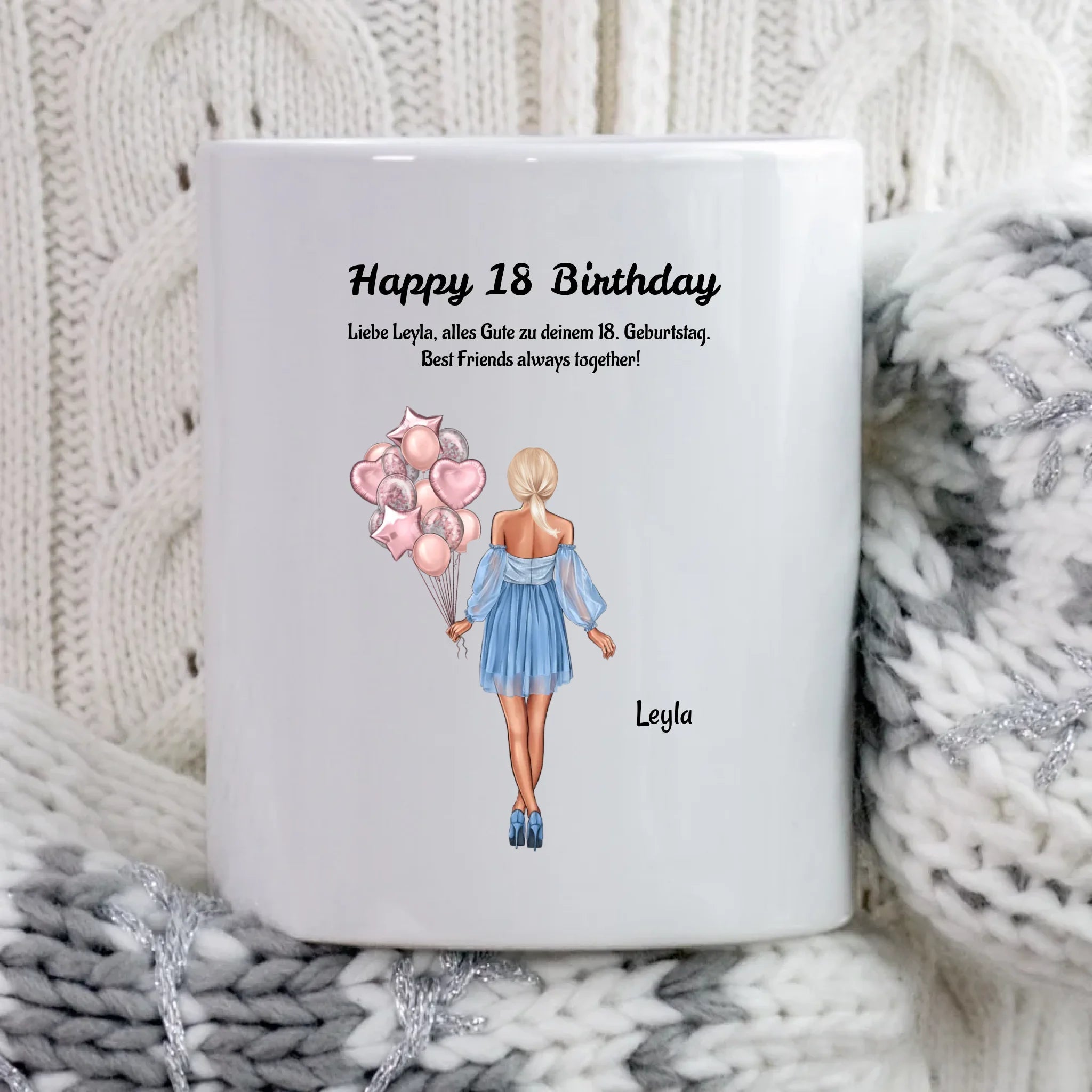 Tasse personalisiert 18 Geburtstag Geschenk Beste Freundin - Cantty