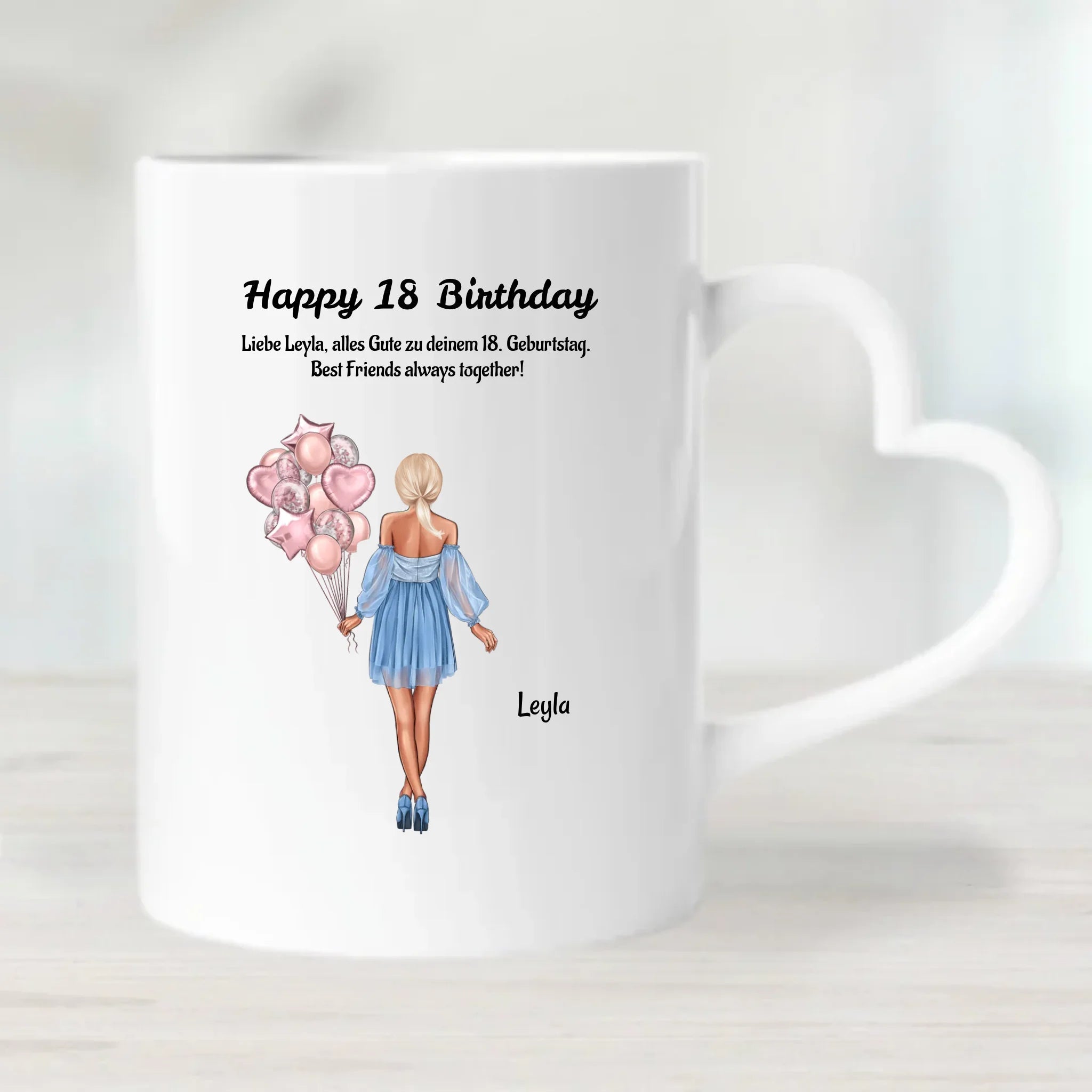 Tasse personalisiert 18 Geburtstag Geschenk Beste Freundin - Cantty