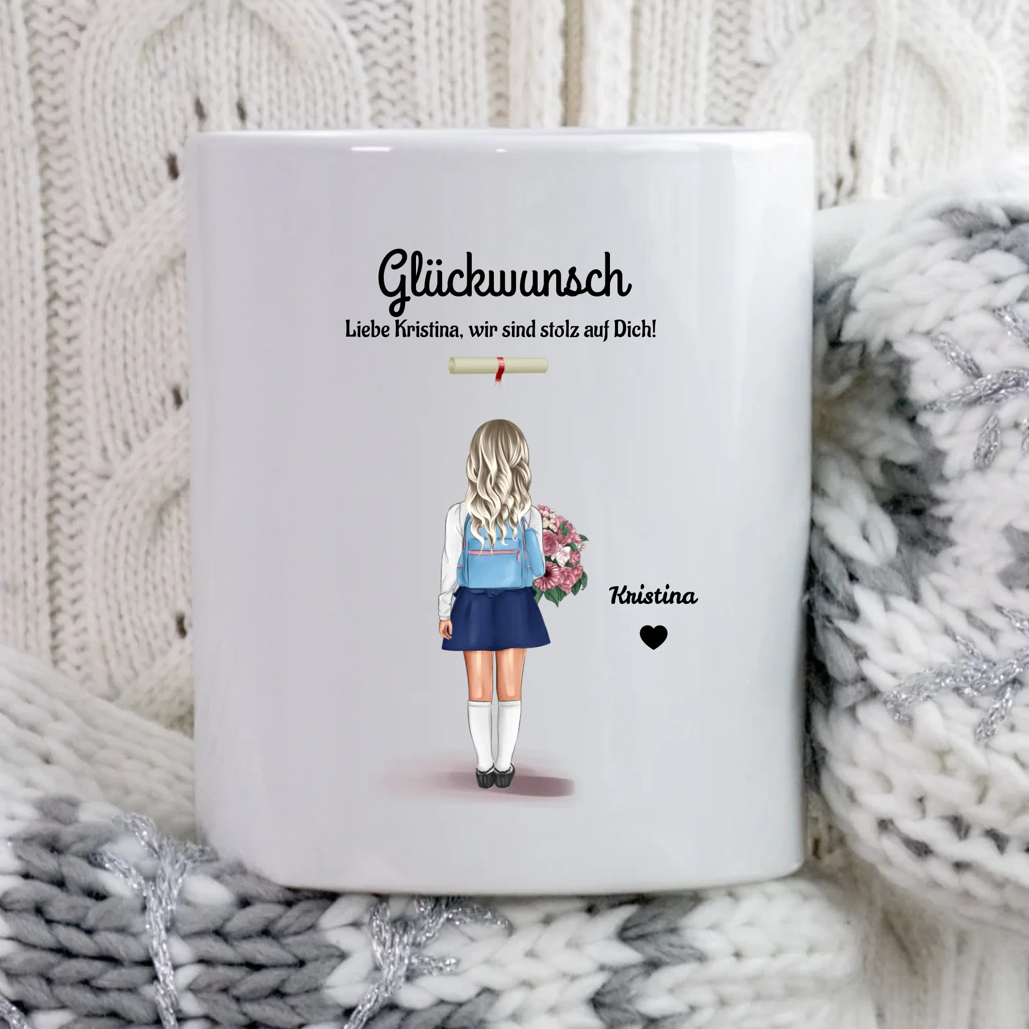 Tasse Schule Zeugnis Geschenk für kleines Mädchen - Cantty