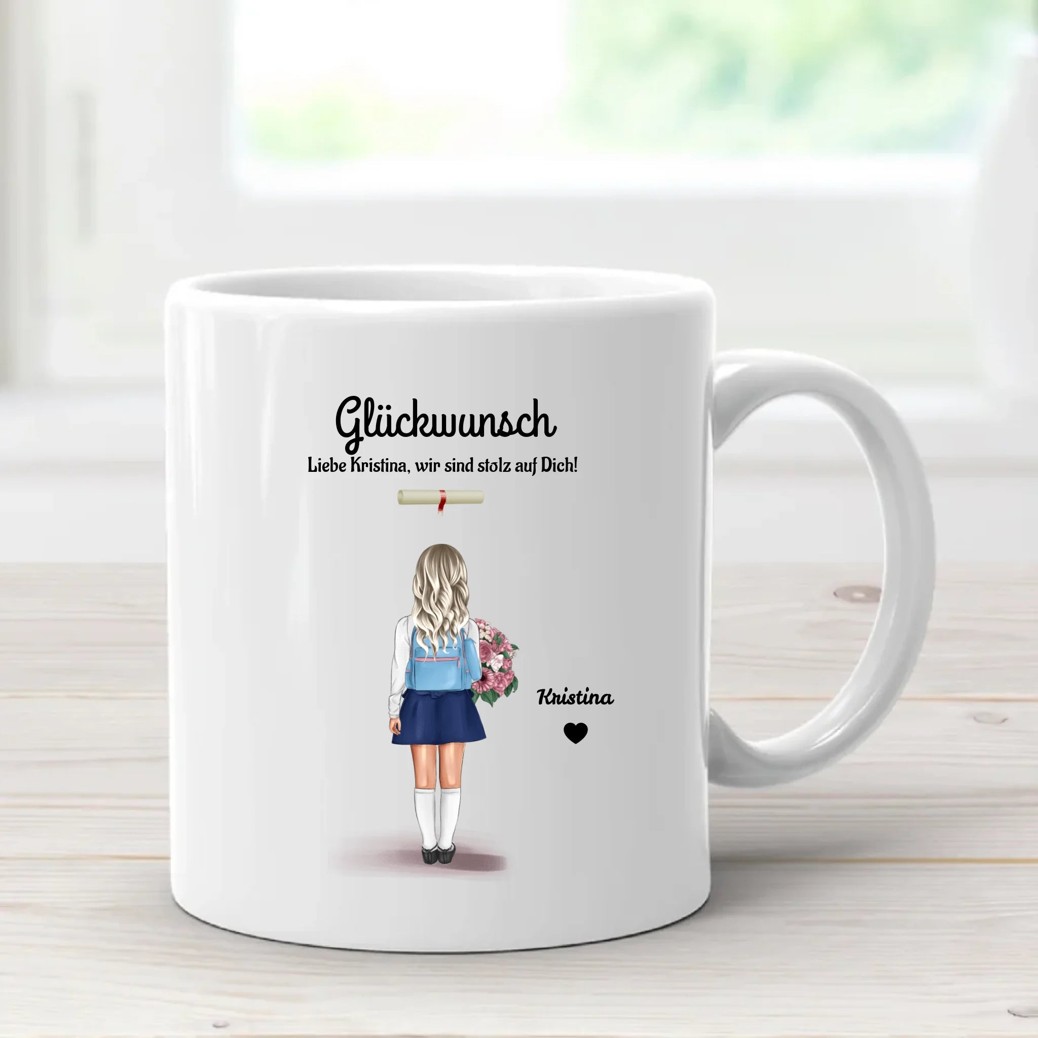 Tasse Schule Zeugnis Geschenk für kleines Mädchen - Cantty