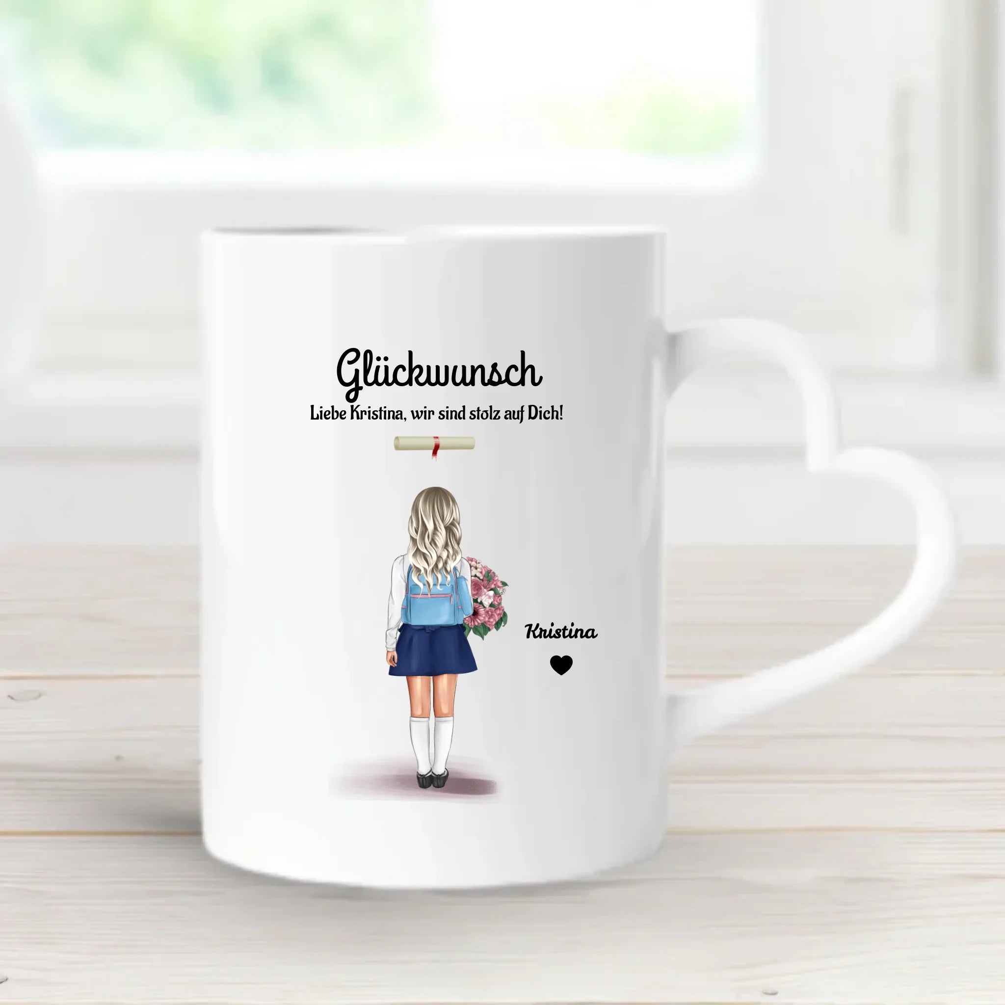 Tasse Schule Zeugnis Geschenk für kleines Mädchen - Cantty
