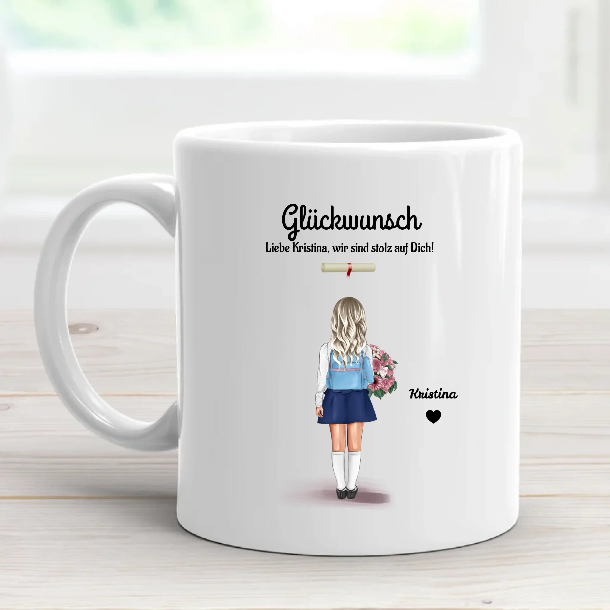 Tasse Schule Zeugnis Geschenk für kleines Mädchen - Cantty