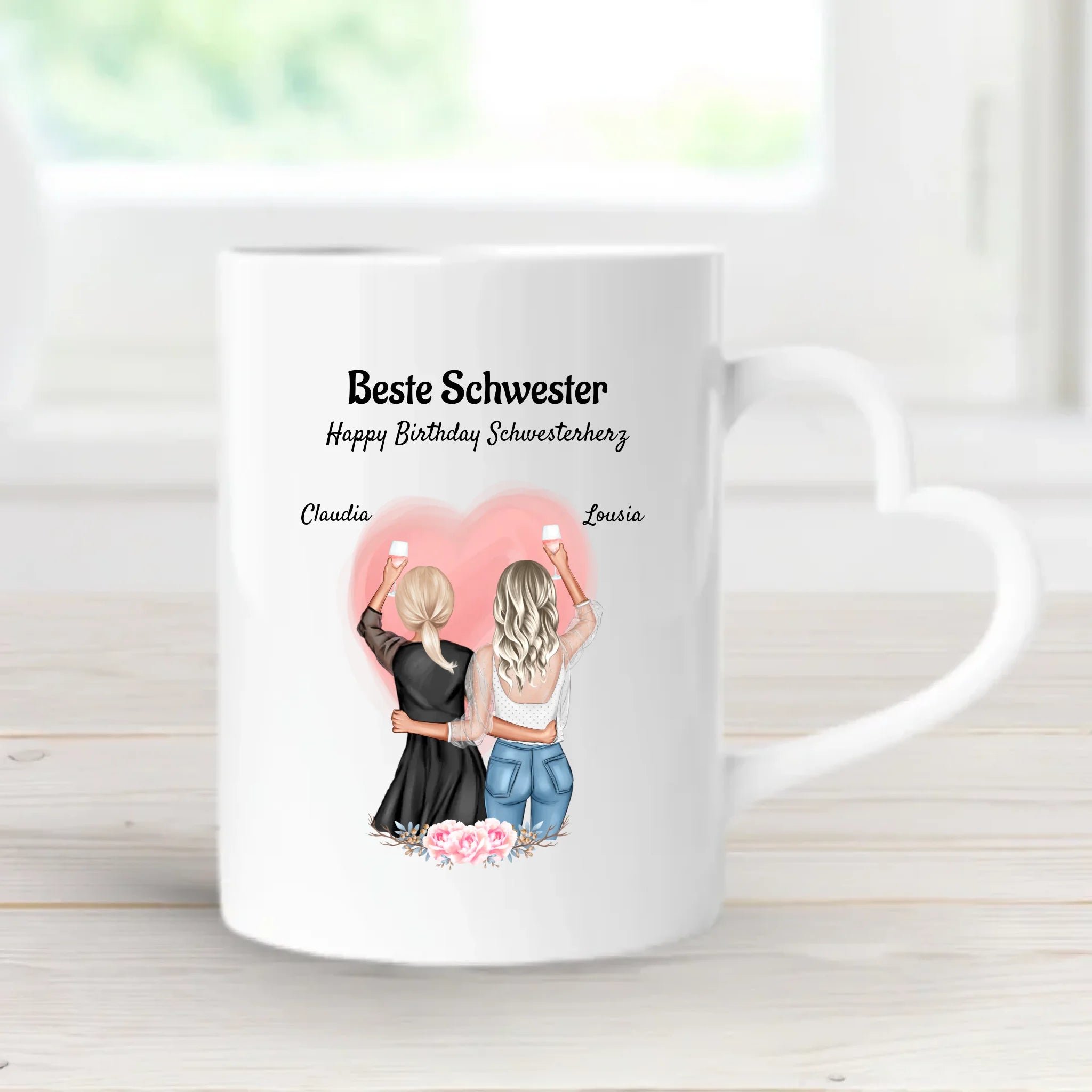 Tasse Schwester Geschenk Geburtstag mit Namen - Cantty