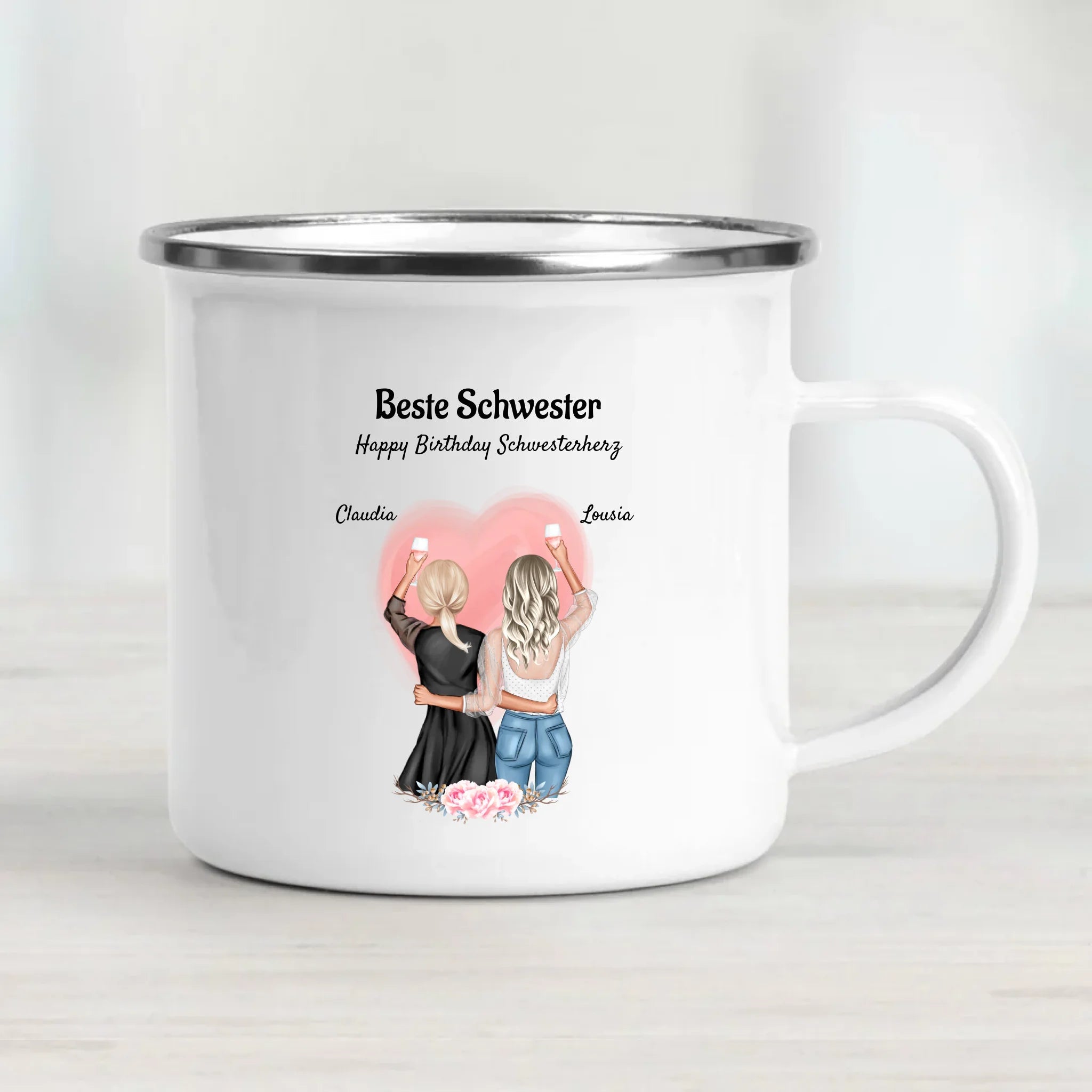 Tasse Schwester Geschenk Geburtstag mit Namen - Cantty