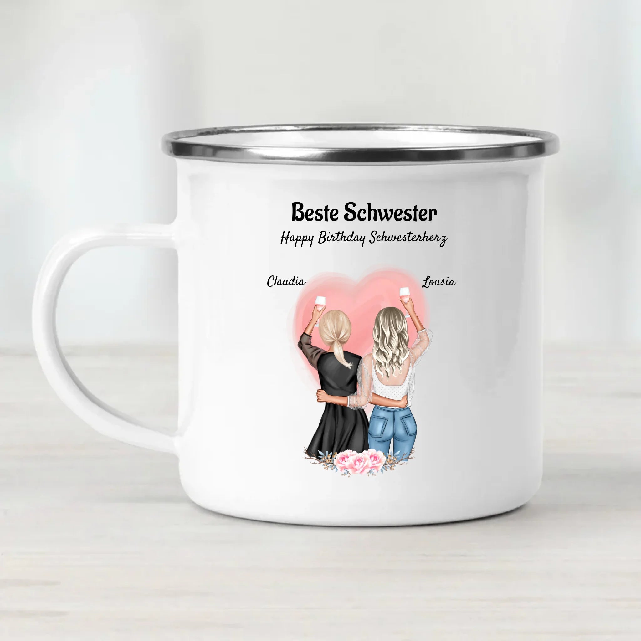 Tasse Schwester Geschenk Geburtstag mit Namen - Cantty