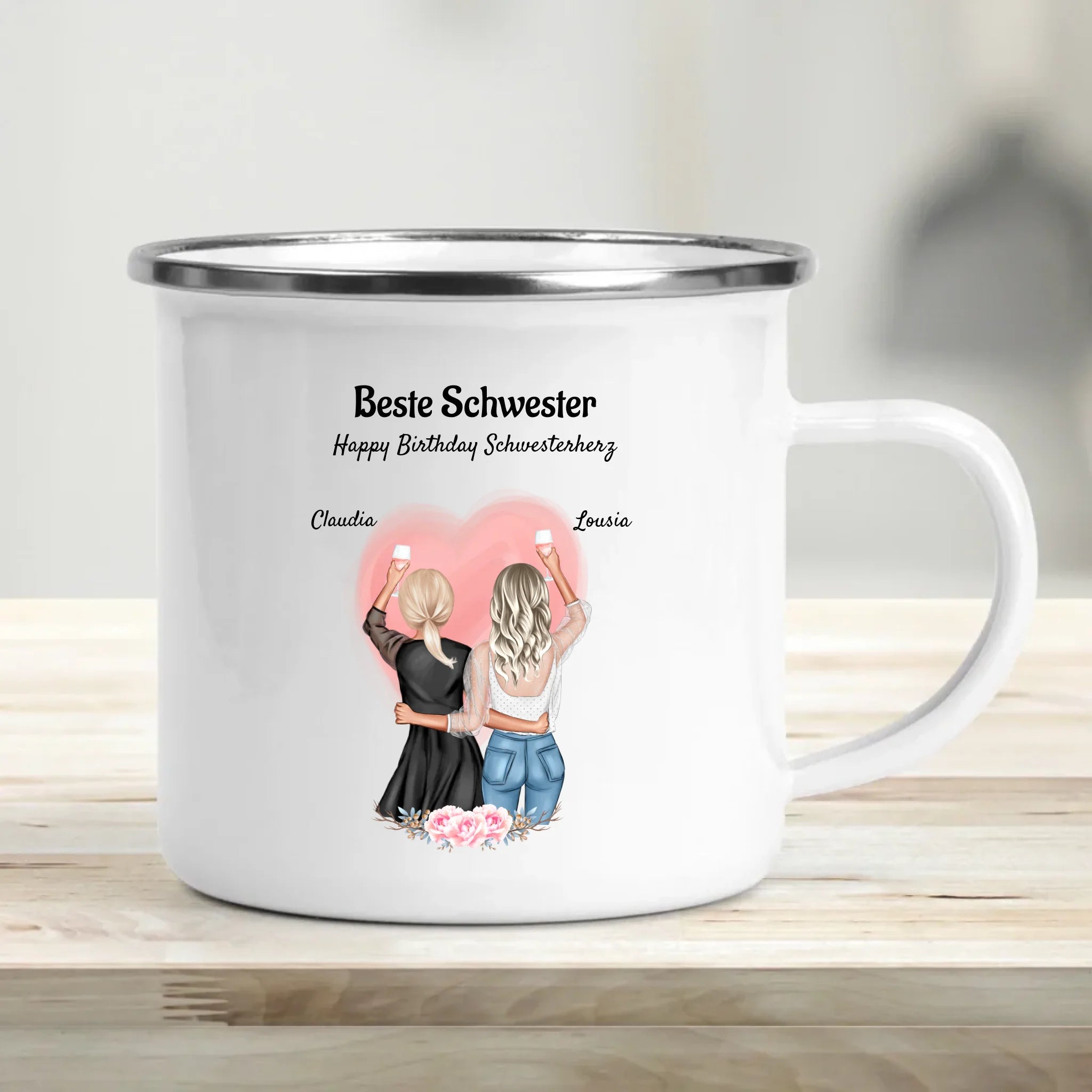 Tasse Schwester Geschenk Geburtstag mit Namen - Cantty