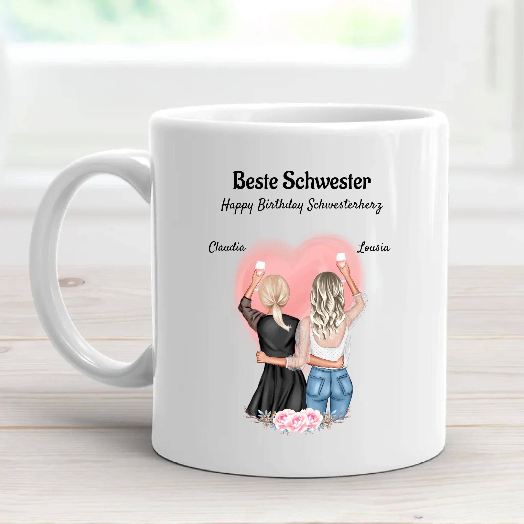 Tasse Schwester Geschenk Geburtstag mit Namen - Cantty