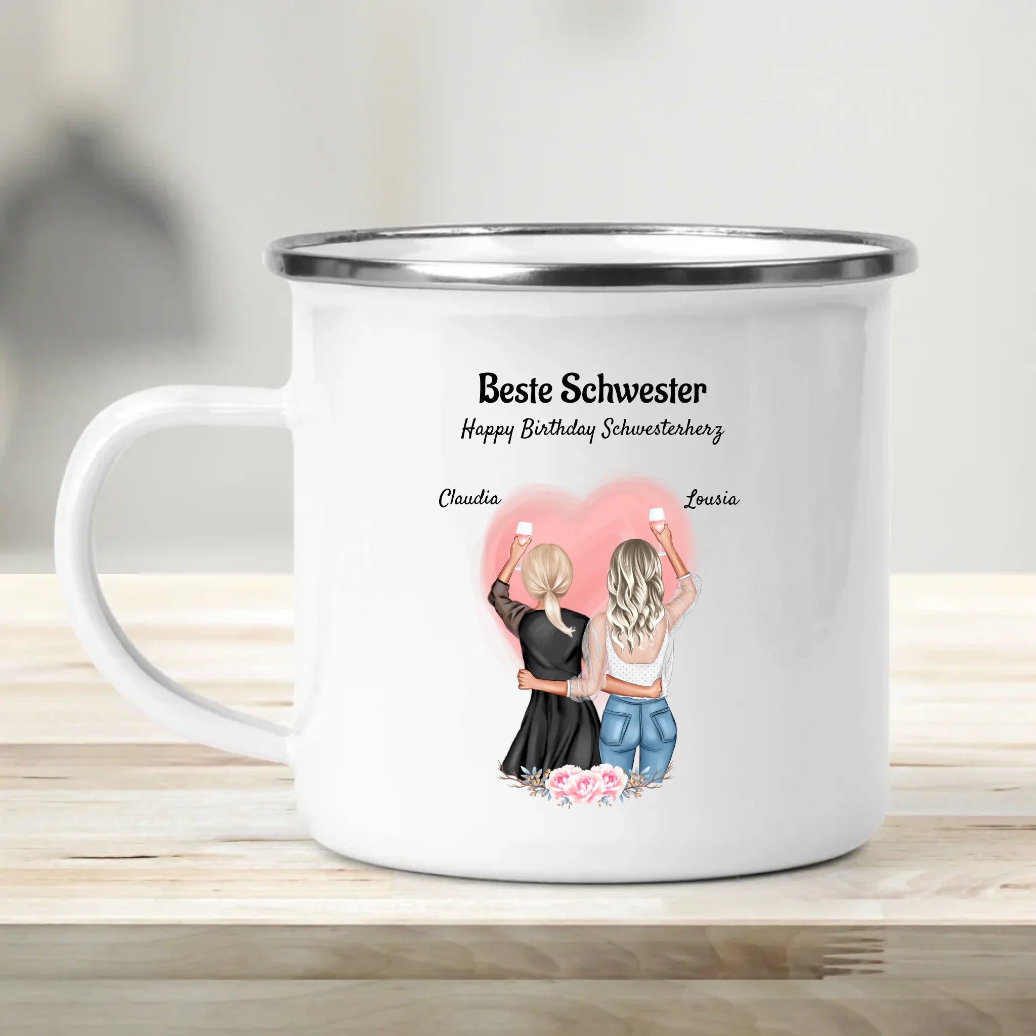 Tasse Schwester Geschenk Geburtstag mit Namen - Cantty