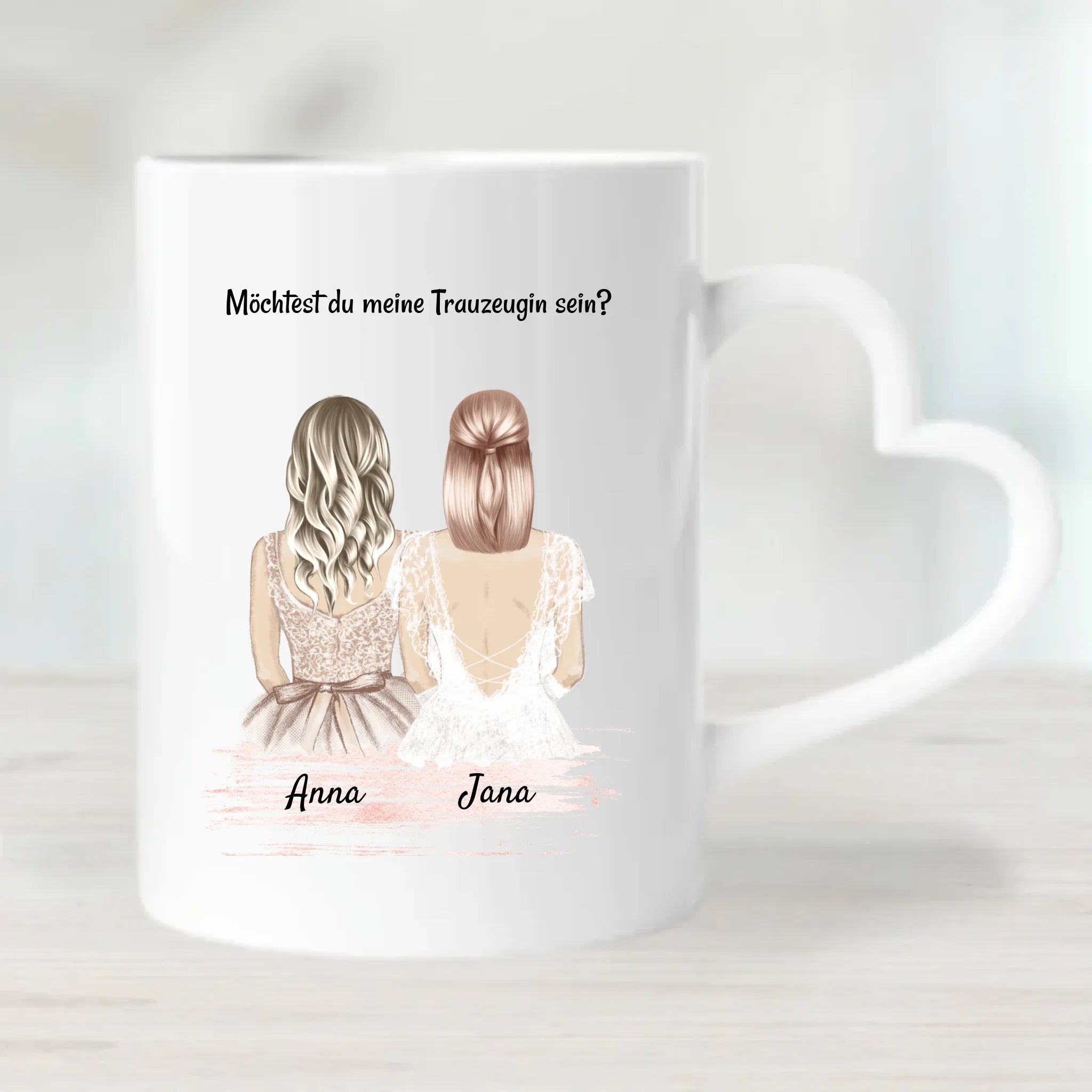 Tasse Trauzeugin Fragen & Danke personalisiert mit Spruch - Cantty