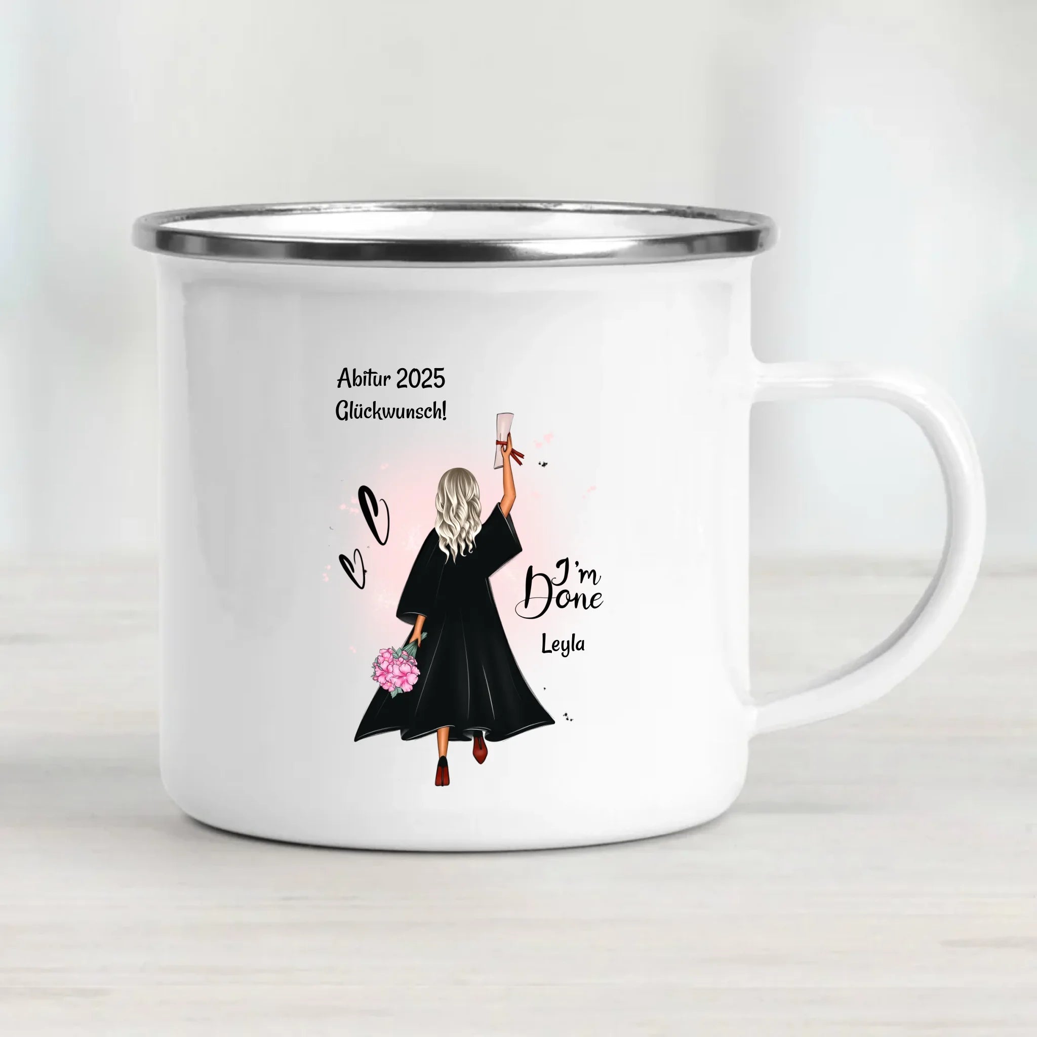 Tasse zum Abitur Abschluss Geschenk Tochter personalisiert - Cantty