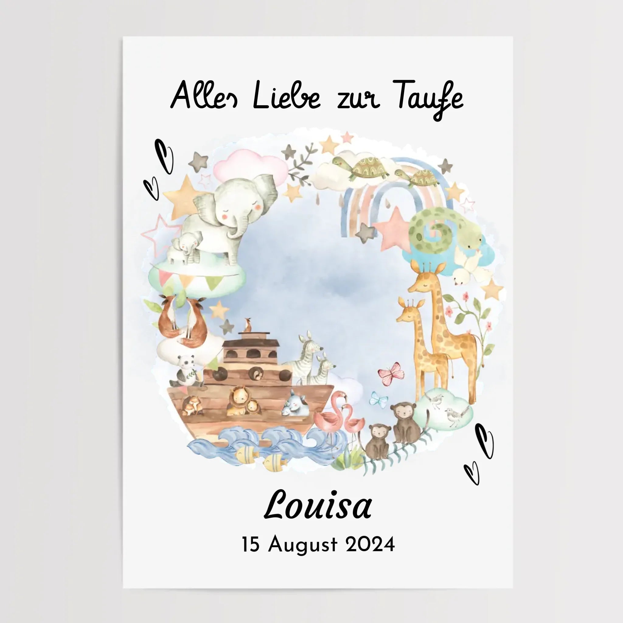Taufe Poster Geschenk personalisiert - Cantty