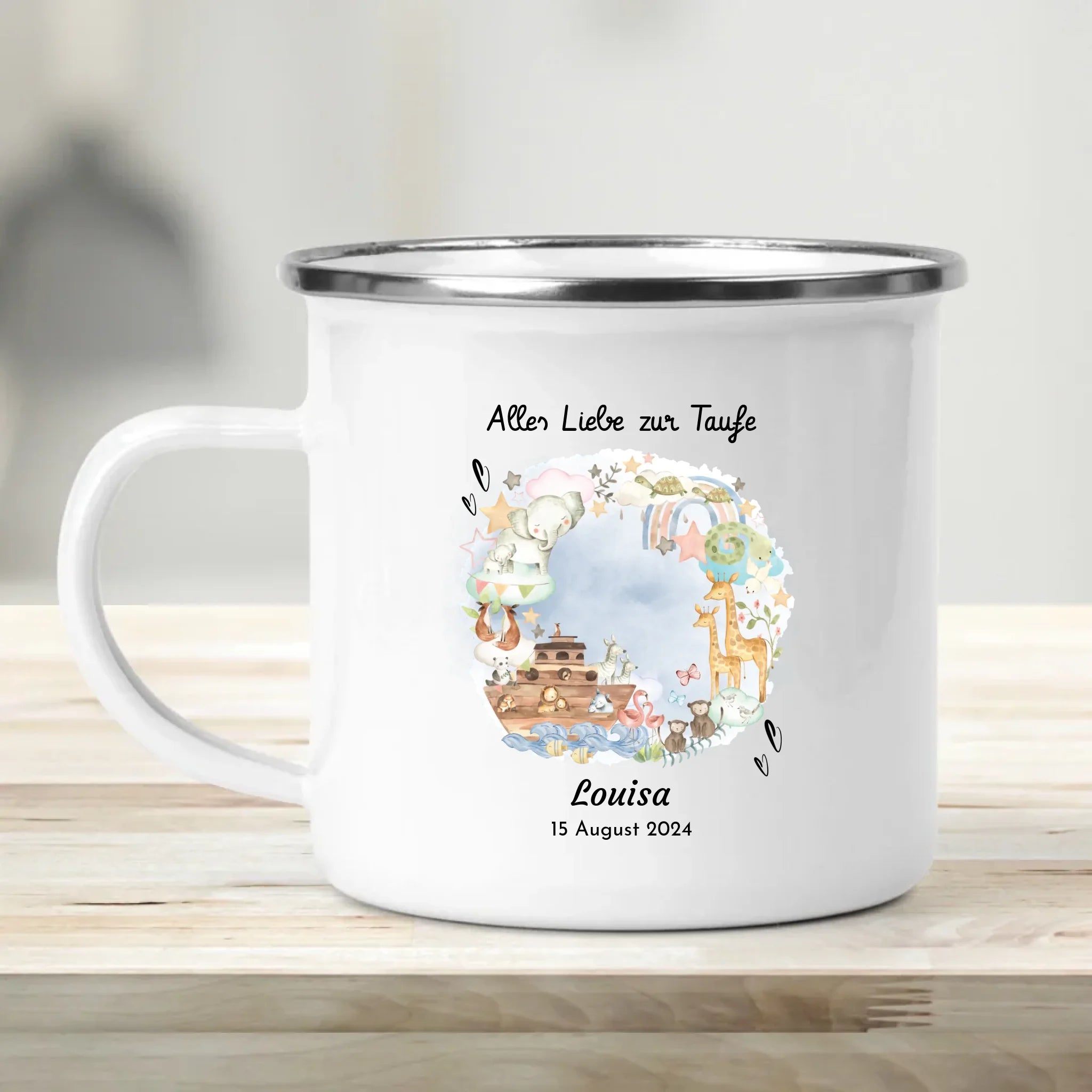 Taufgeschenk Tasse für Junge & Mädchen mit Name - Cantty