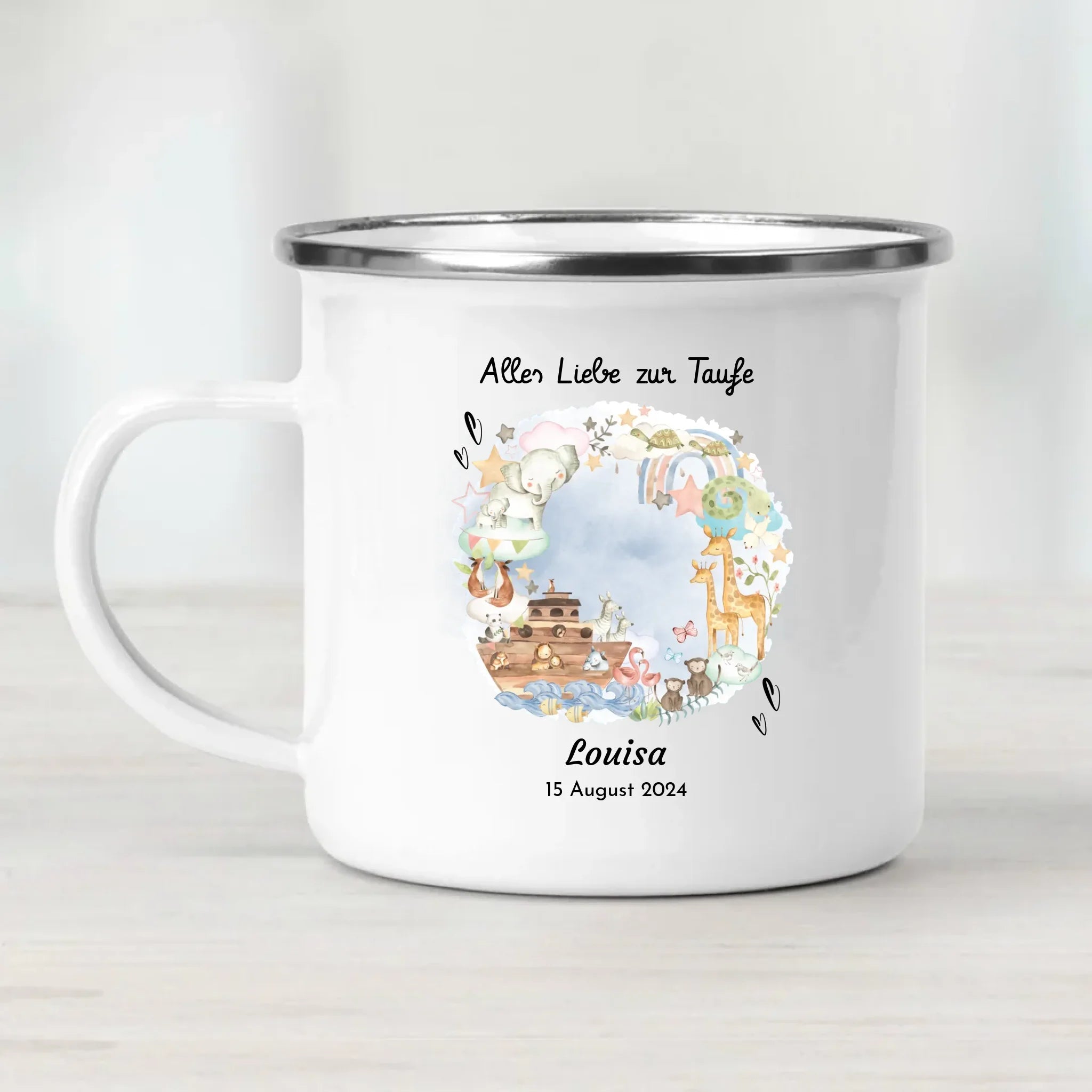 Taufgeschenk Tasse für Junge & Mädchen mit Name - Cantty