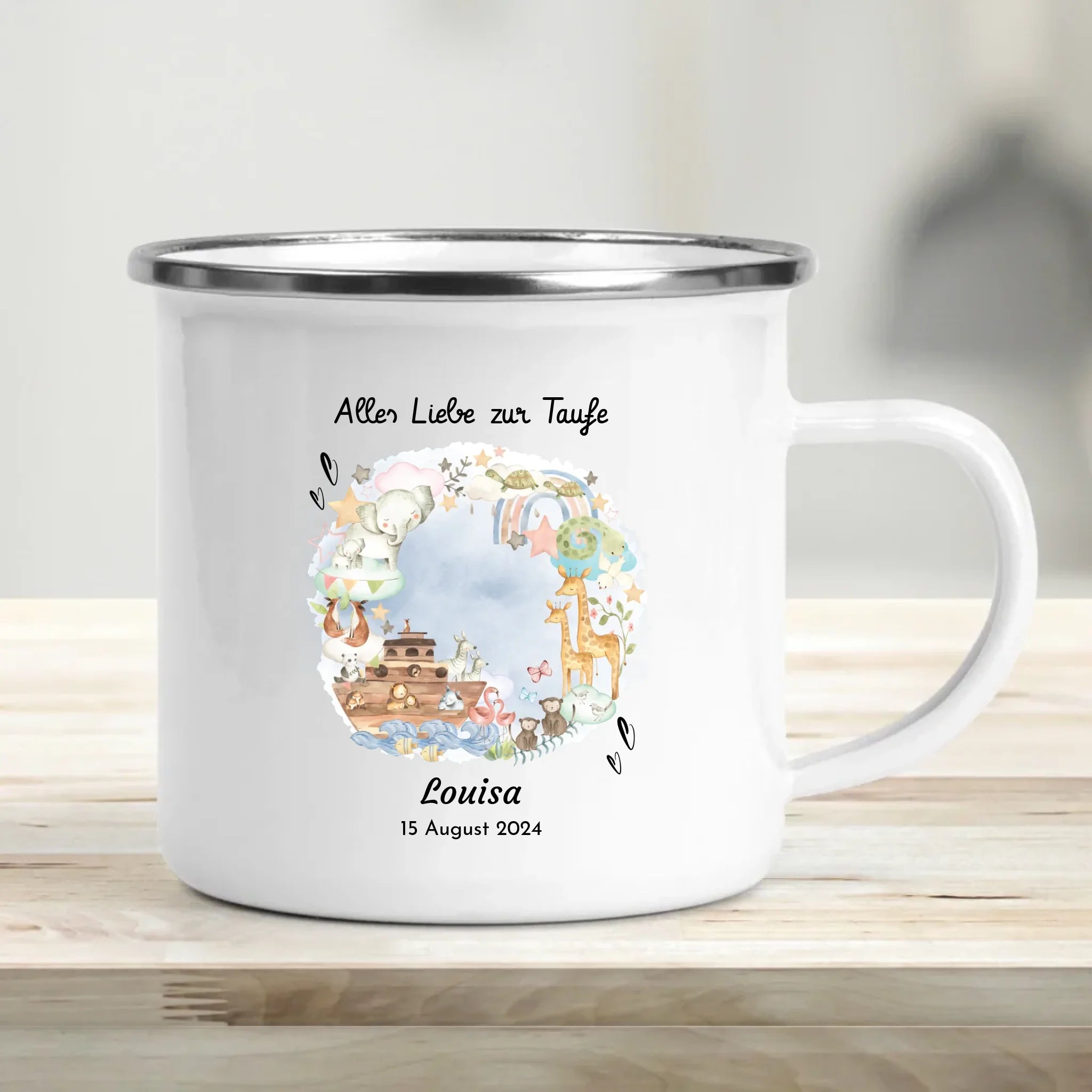 Taufgeschenk Tasse für Junge & Mädchen mit Name - Cantty