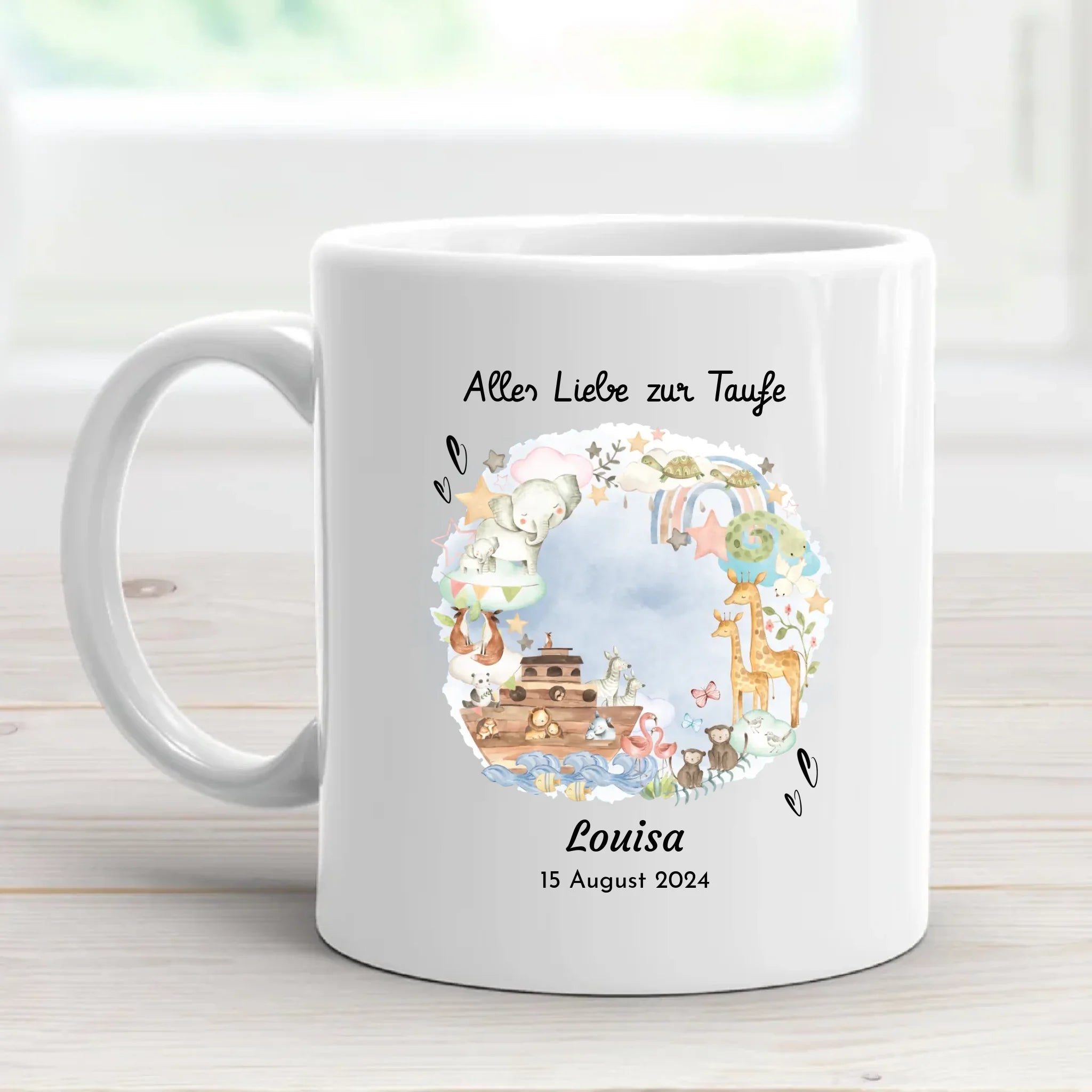 Taufgeschenk Tasse für Junge & Mädchen mit Name - Cantty