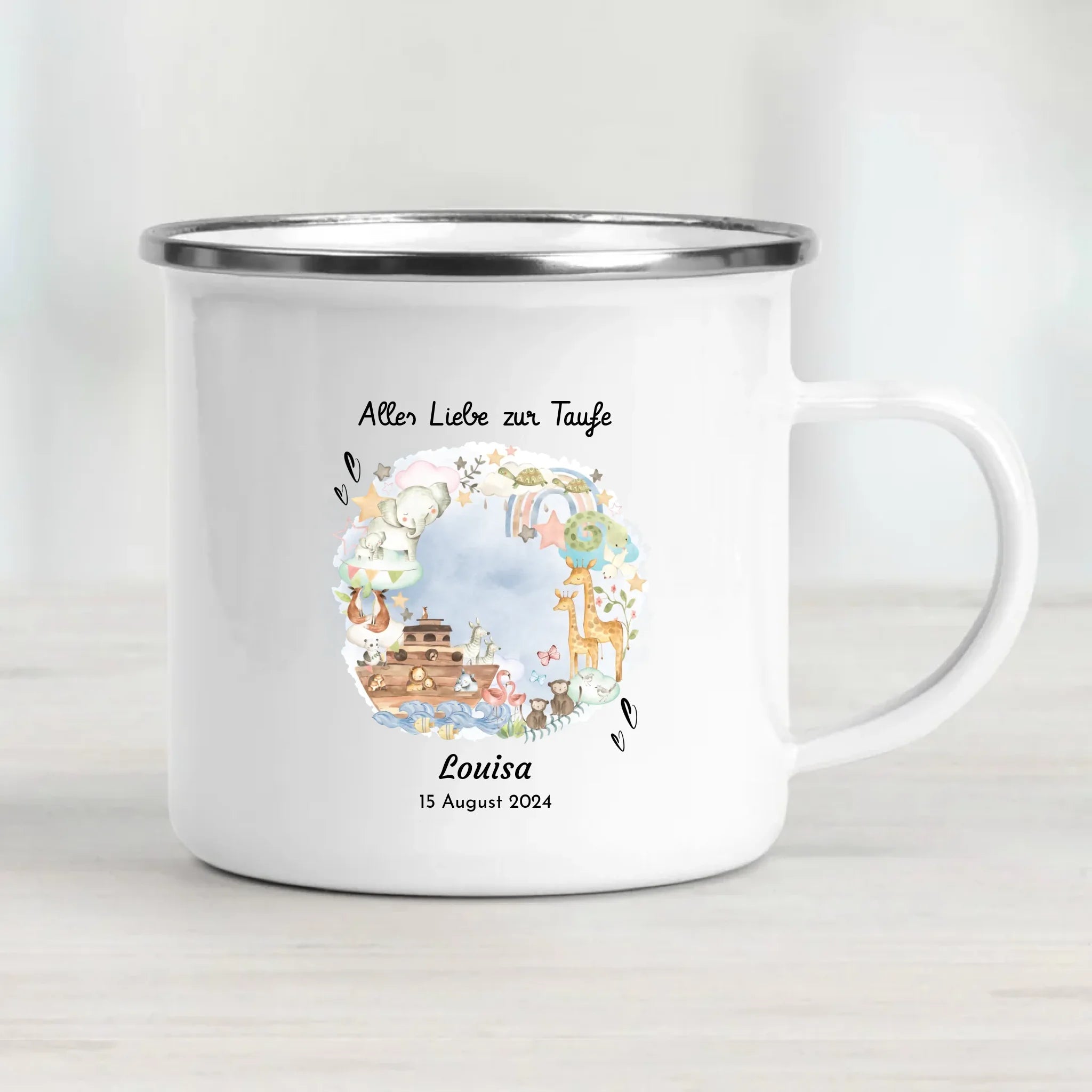 Taufgeschenk Tasse für Junge & Mädchen mit Name - Cantty