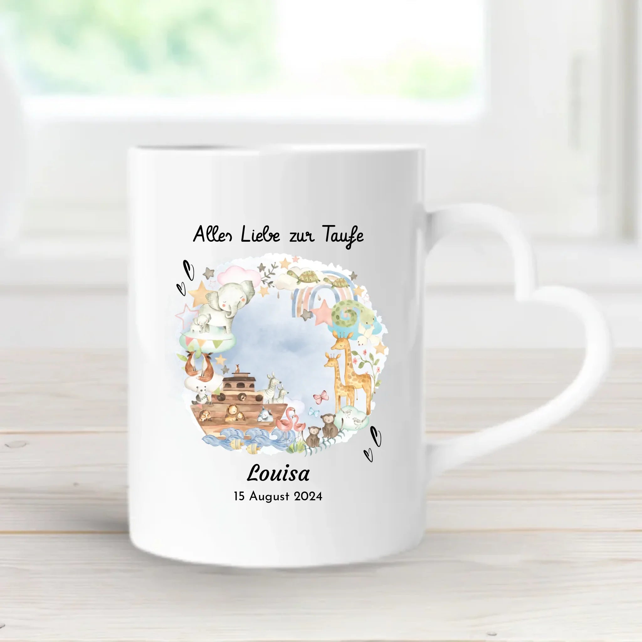 Taufgeschenk Tasse für Junge & Mädchen mit Name - Cantty