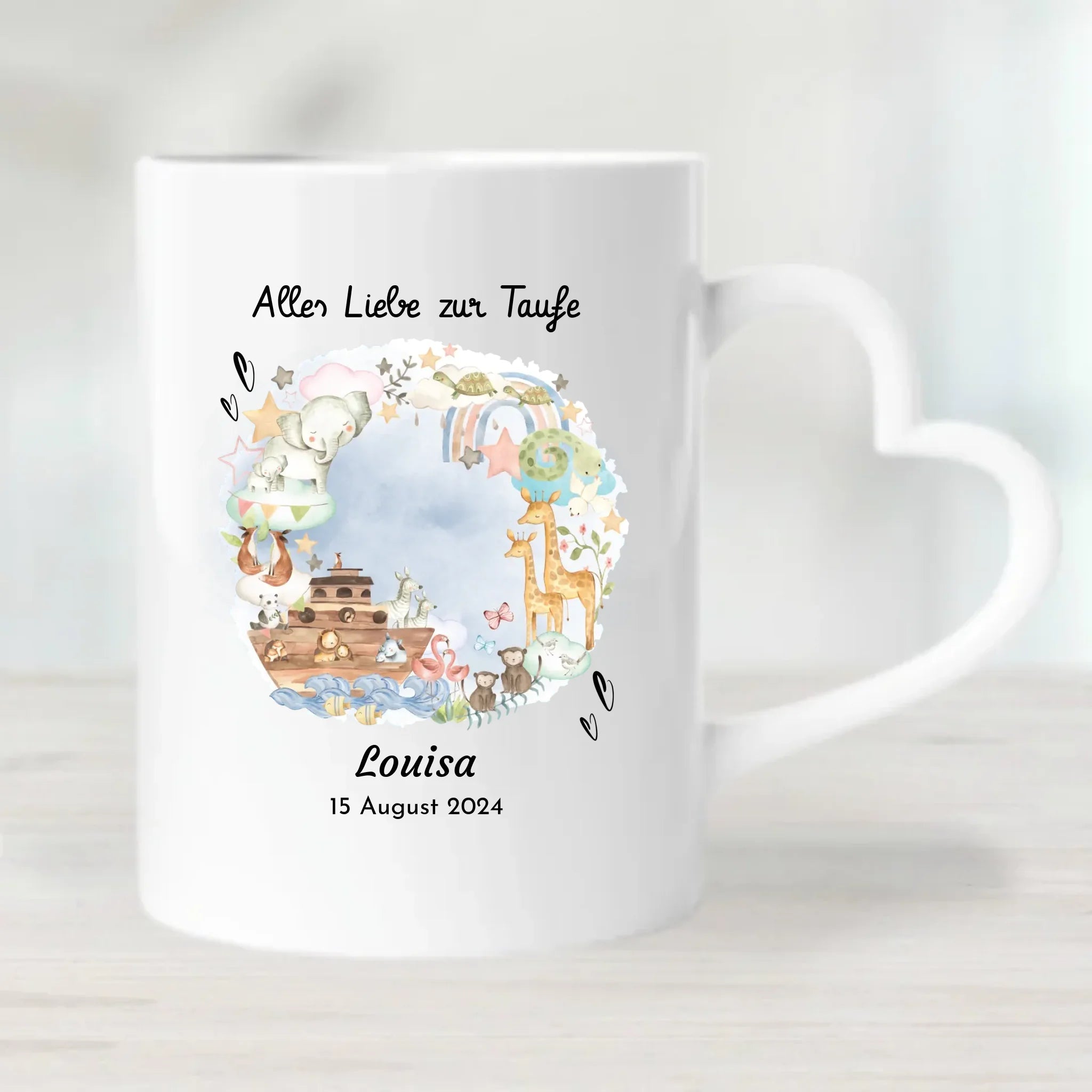 Taufgeschenk Tasse für Junge & Mädchen mit Name - Cantty