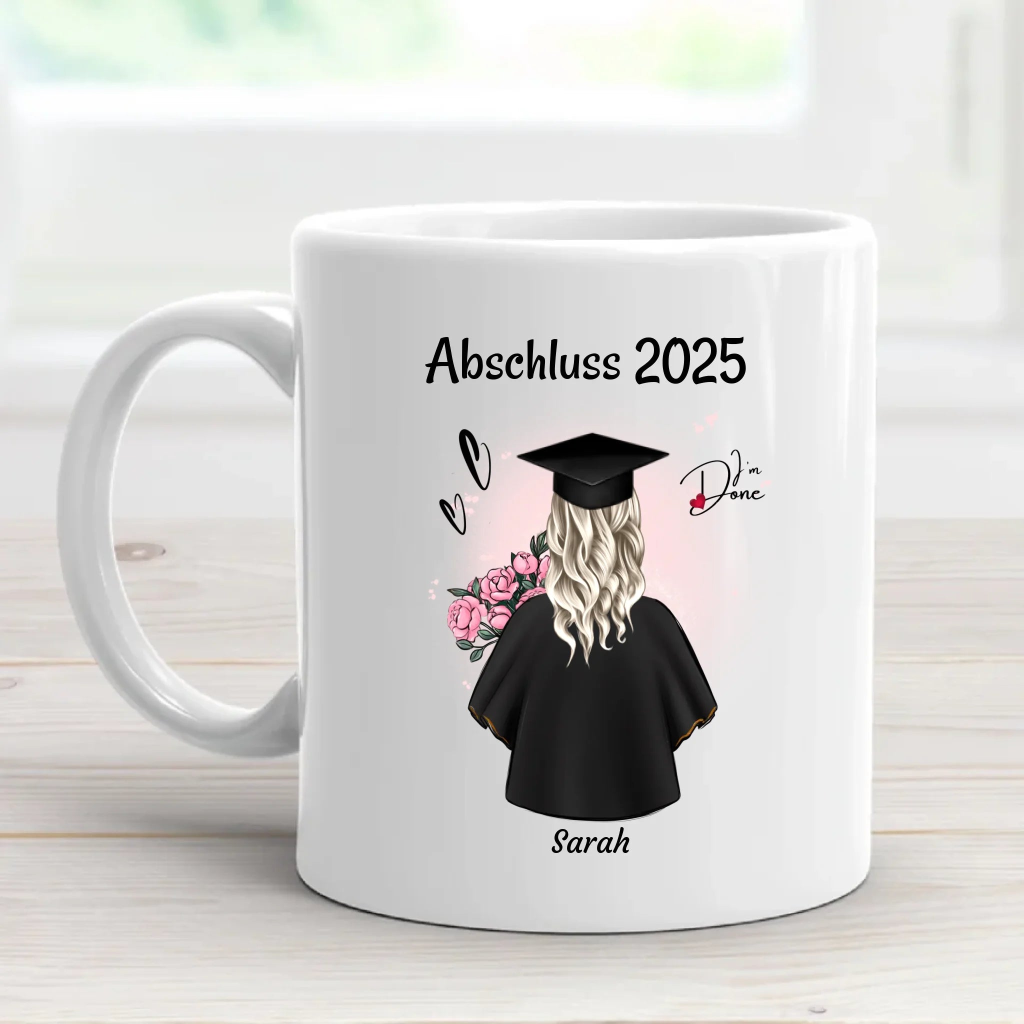 Tochter Abschluss Tasse Geschenk zum Abitur, Bachelor oder Ausbildung personalisiert - Cantty
