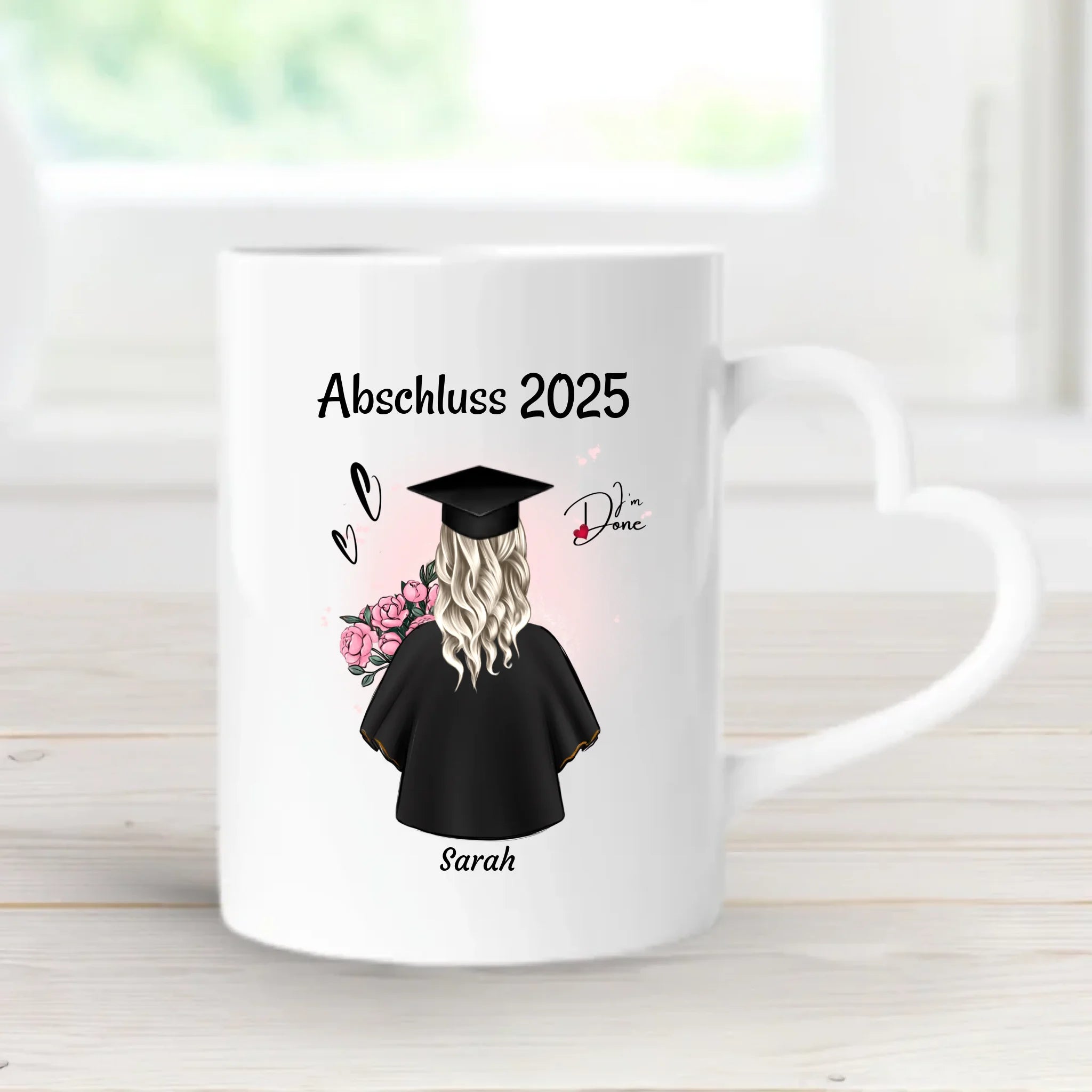 Tochter Abschluss Tasse Geschenk zum Abitur, Bachelor oder Ausbildung personalisiert - Cantty