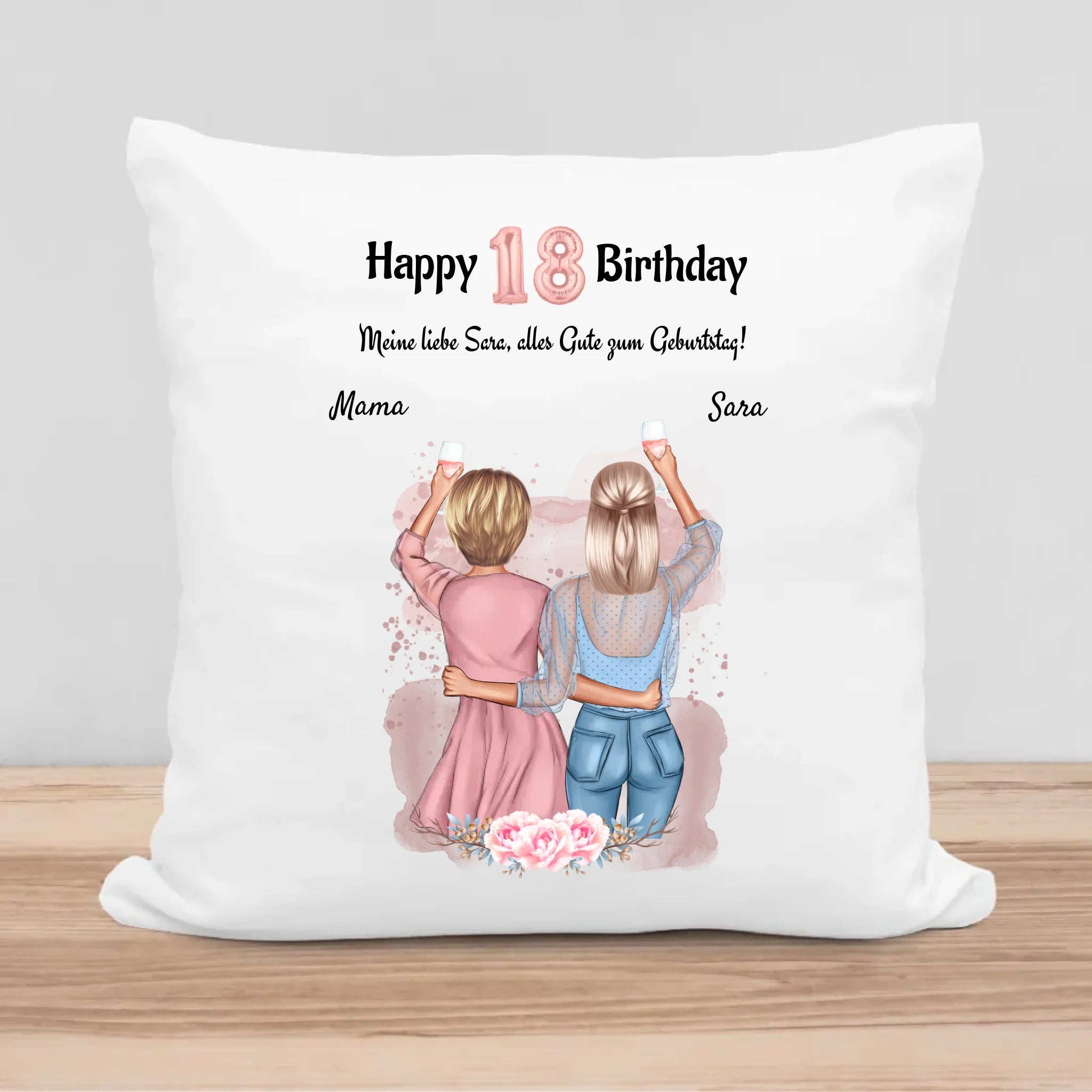 Tochter Geschenk von Mutter personalisiertes Kissen - Cantty