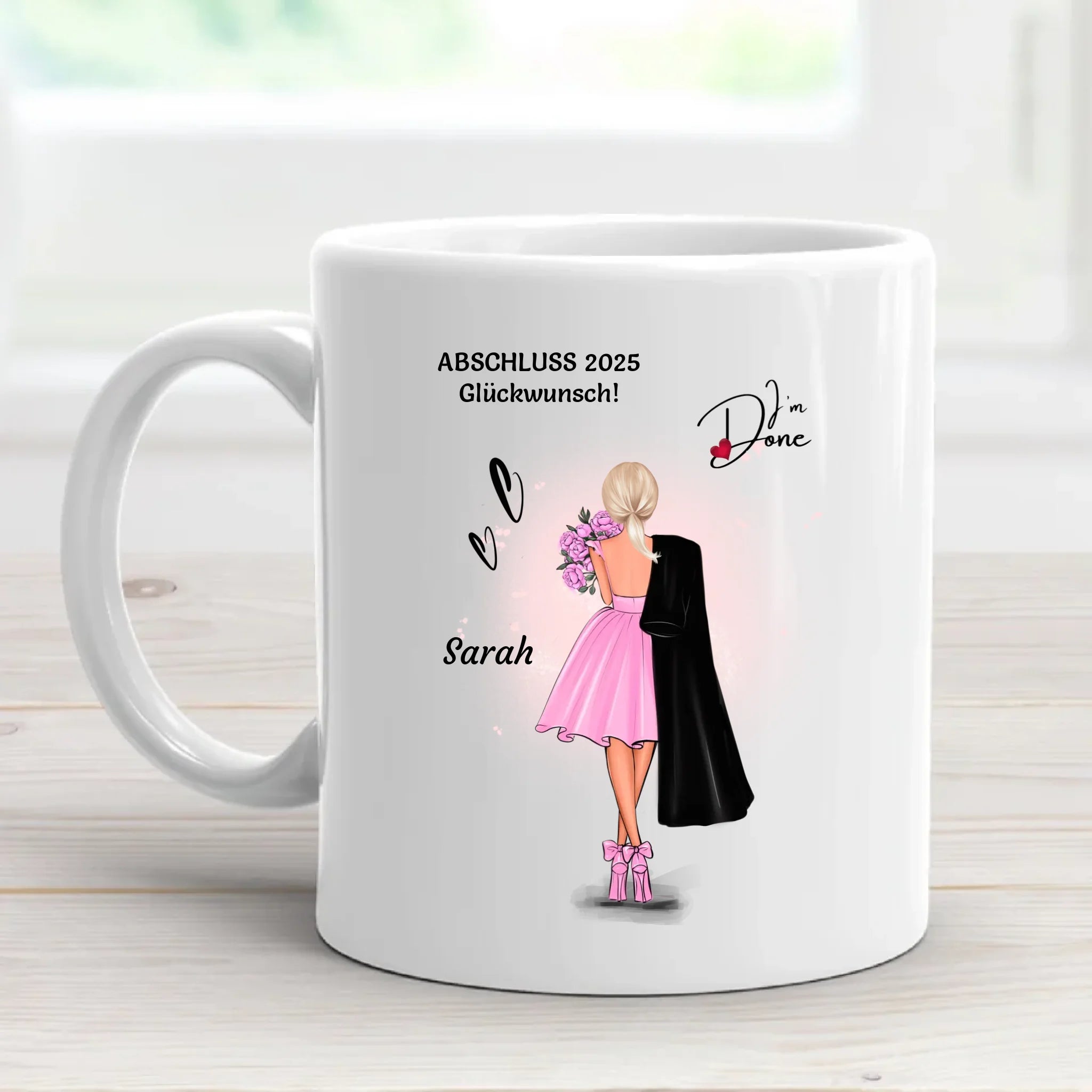 Tochter Schulabschluss Tasse Geschenk personalisiert - Cantty