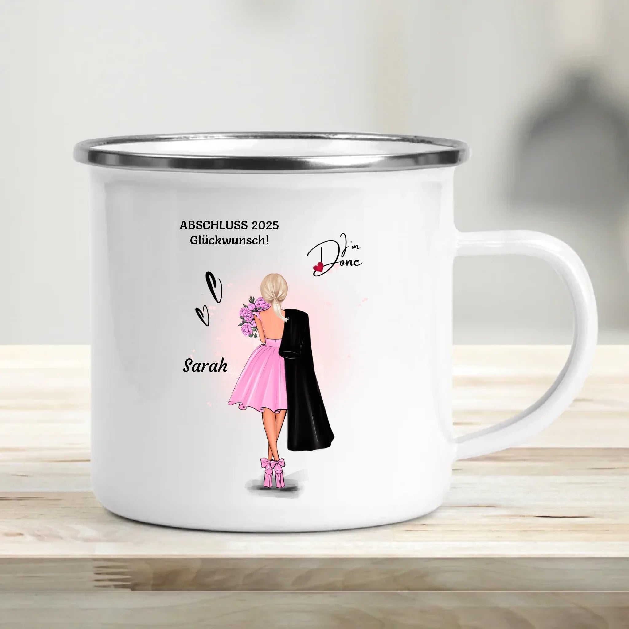 Tochter Schulabschluss Tasse Geschenk personalisiert - Cantty
