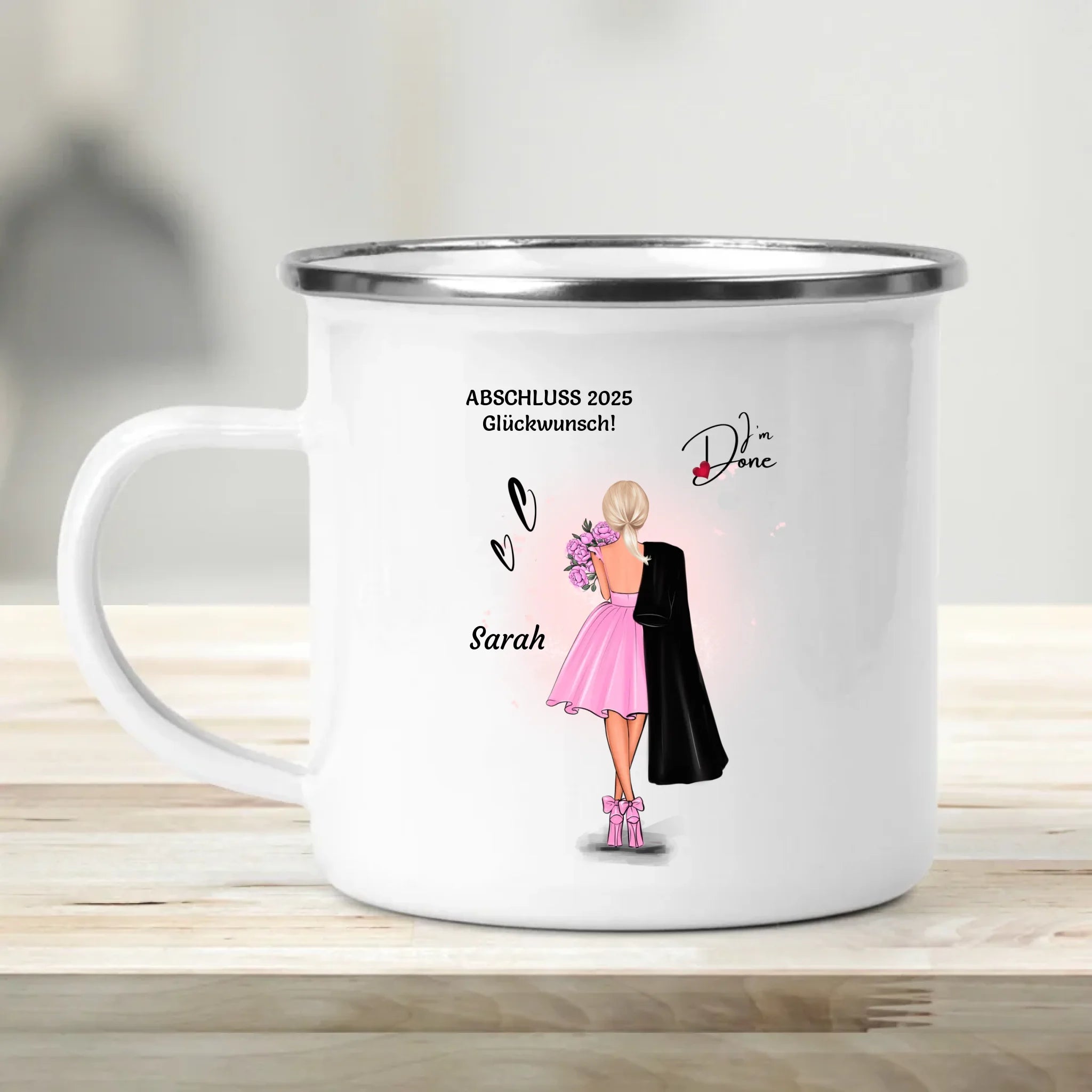 Tochter Schulabschluss Tasse Geschenk personalisiert - Cantty