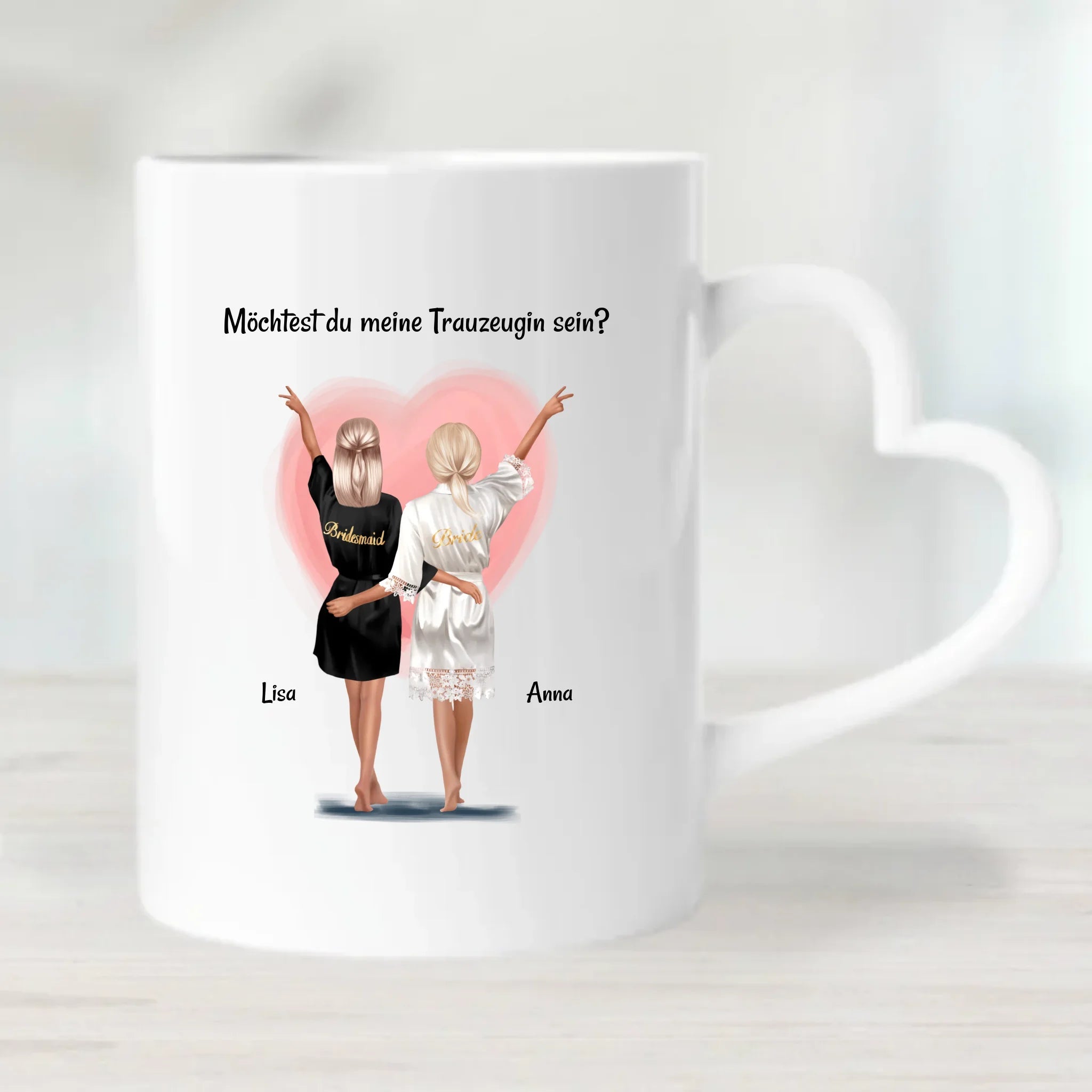 Trauzeugin Fragen Tasse personalisiert, Geschenk von Braut - Cantty