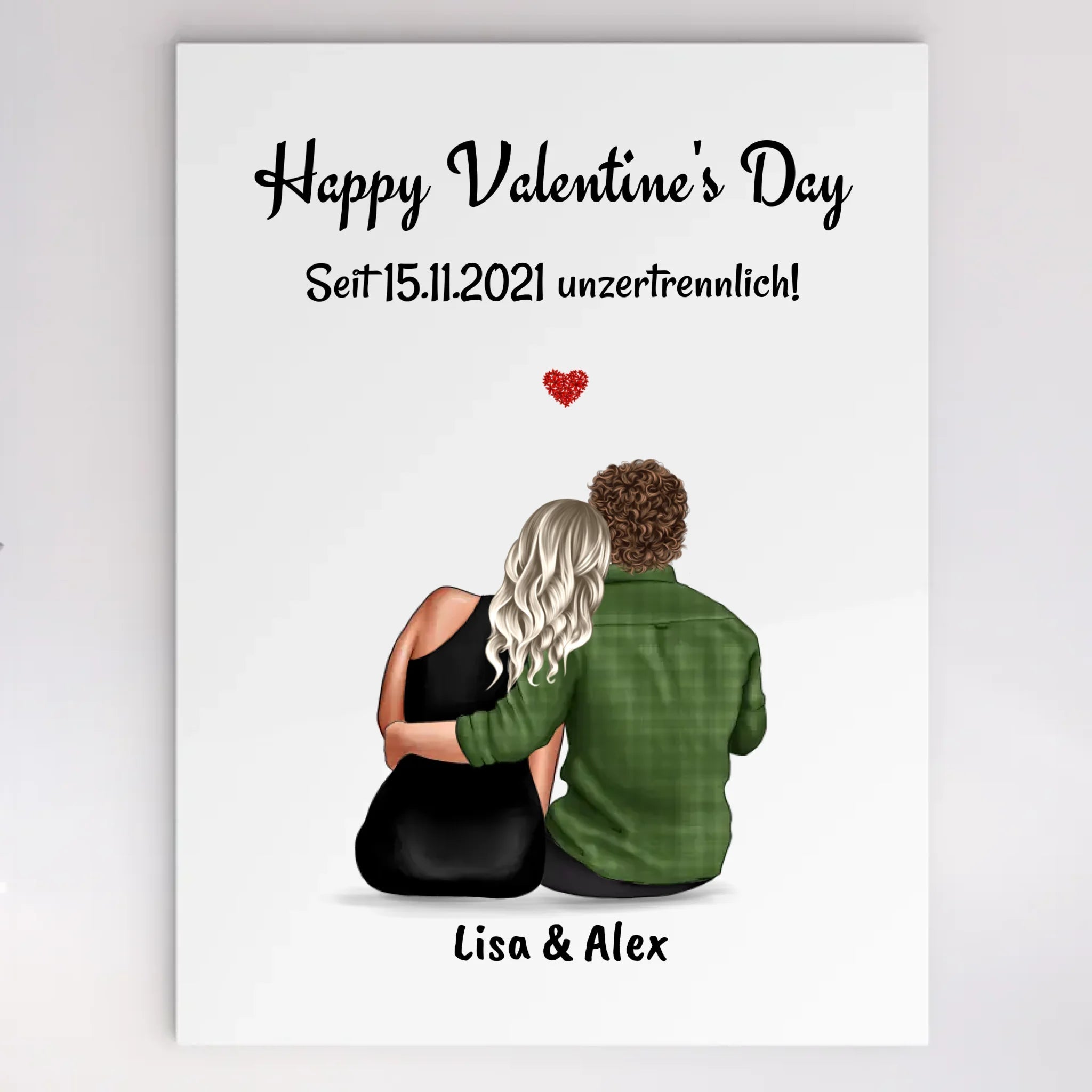 Valentinstag Paar Acrylglas Bild Geschenk gestalten - Cantty