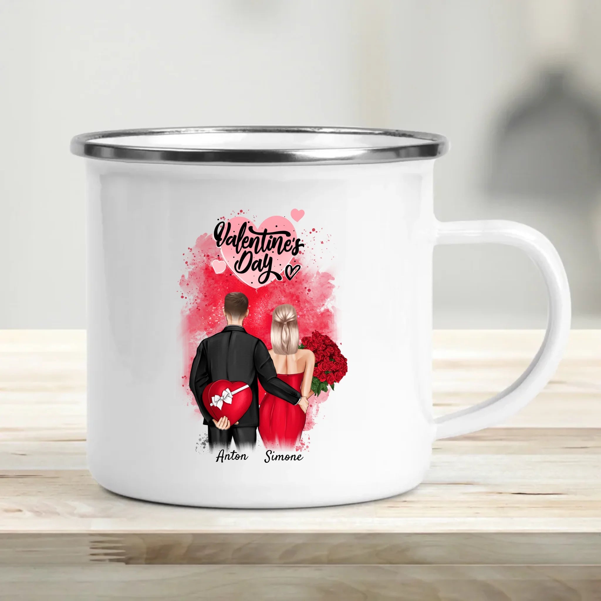 Valentinstag Tasse Geschenk mit Namen - Cantty
